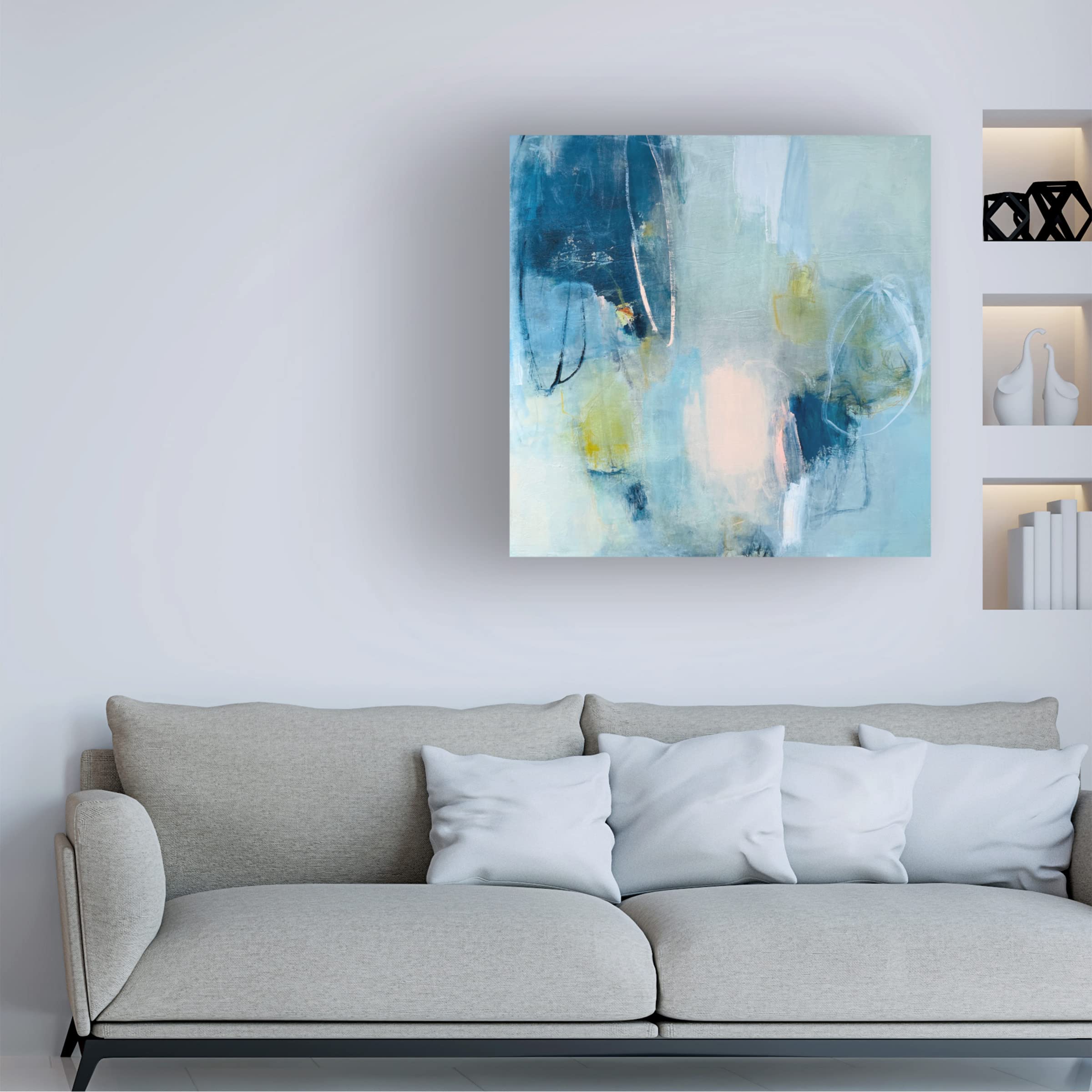 Trademark Fine Art 'Echoes' by Mila Apperlo - Stretched Canvas Wall Art for Living Room, Bedroom & Office Decor