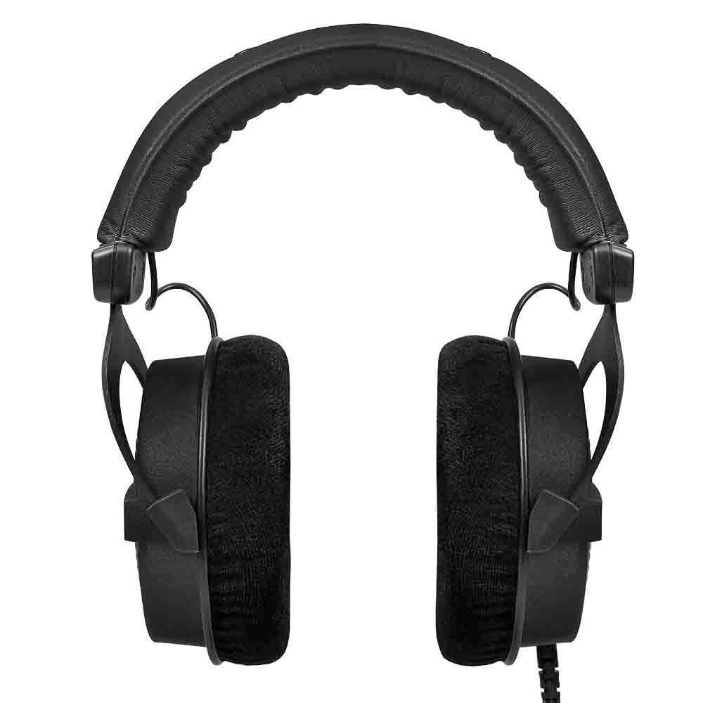 Beyerdynamic DT 990 PRO 250 Ohm Studio Headphones - Premium Over-Ear Headphones for Music Production, Gaming & Audio Mixing (Limited Edition Ninja Black) with 4-Channel Headphone Amplifier Bundle - Perfect for Home Studio, Podcasting & Professional Audio Work