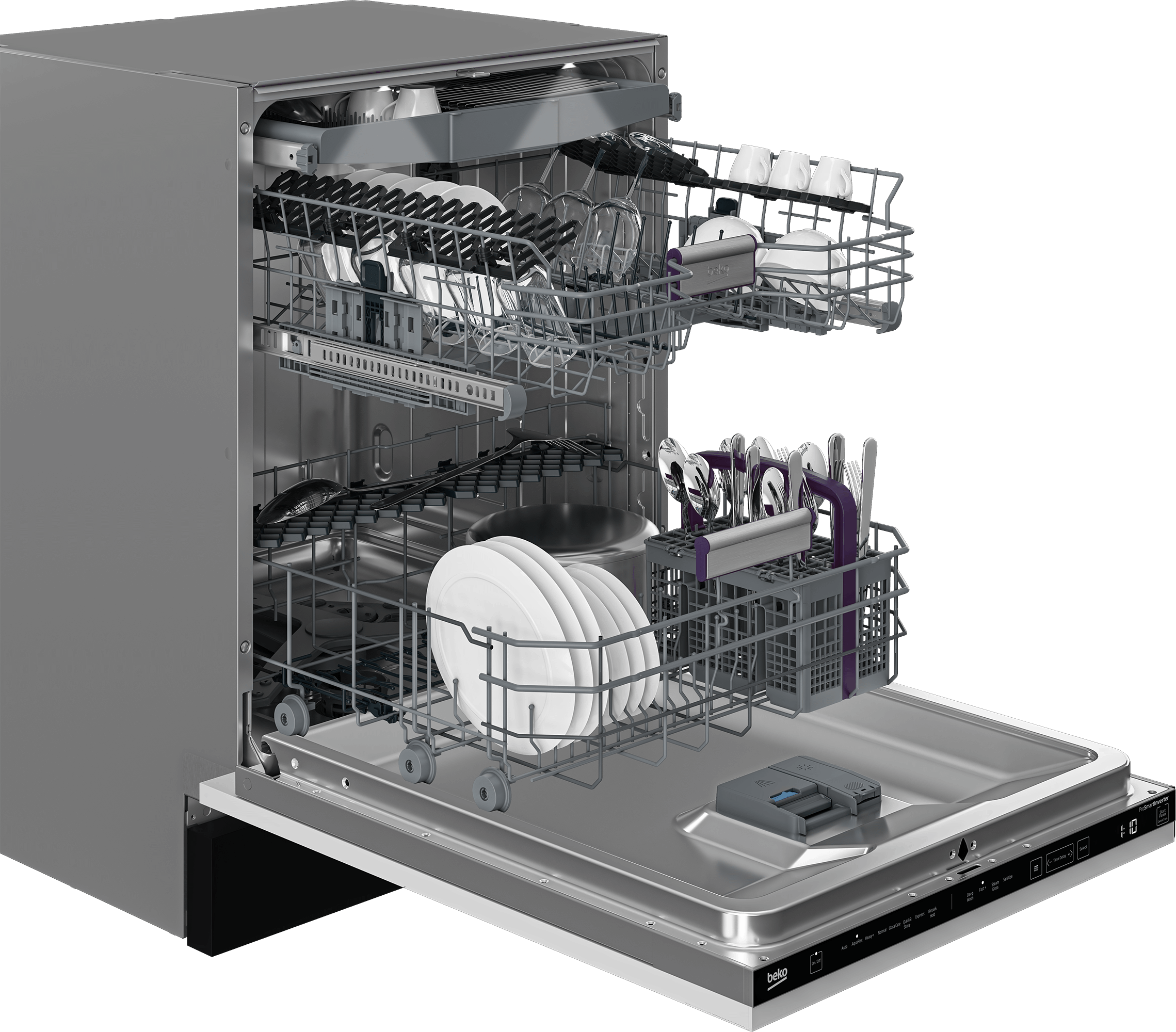 Beko DIT38532 Tall Tub Dishwasher - 16 Place Settings, 45.0 dB Ultra Quiet - Perfect for Large Families & Entertaining Guests