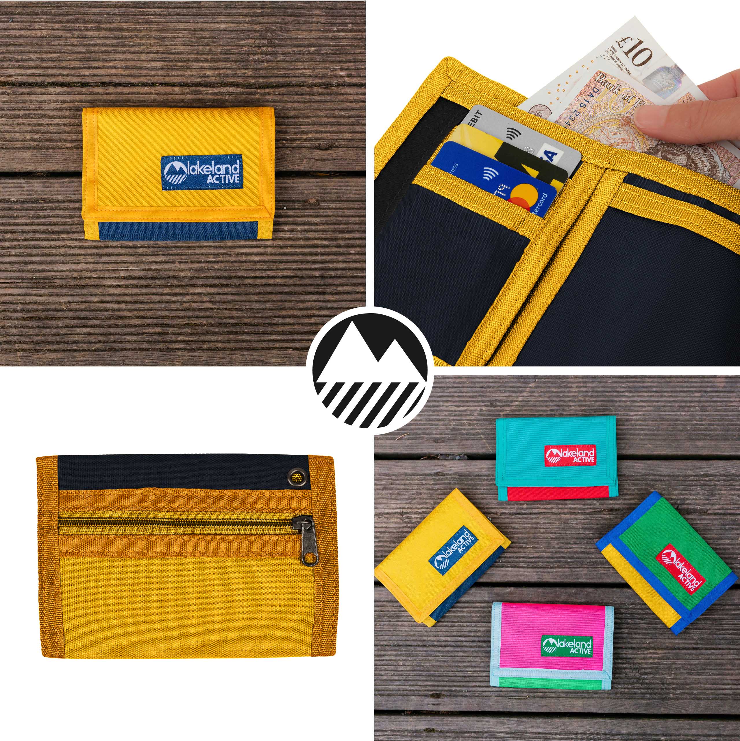 Stowbank Trifold Canvas Wallet - Colorblock Design Slim RFID Blocking Wallet for Men | Perfect for Travel, Business & Everyday Use