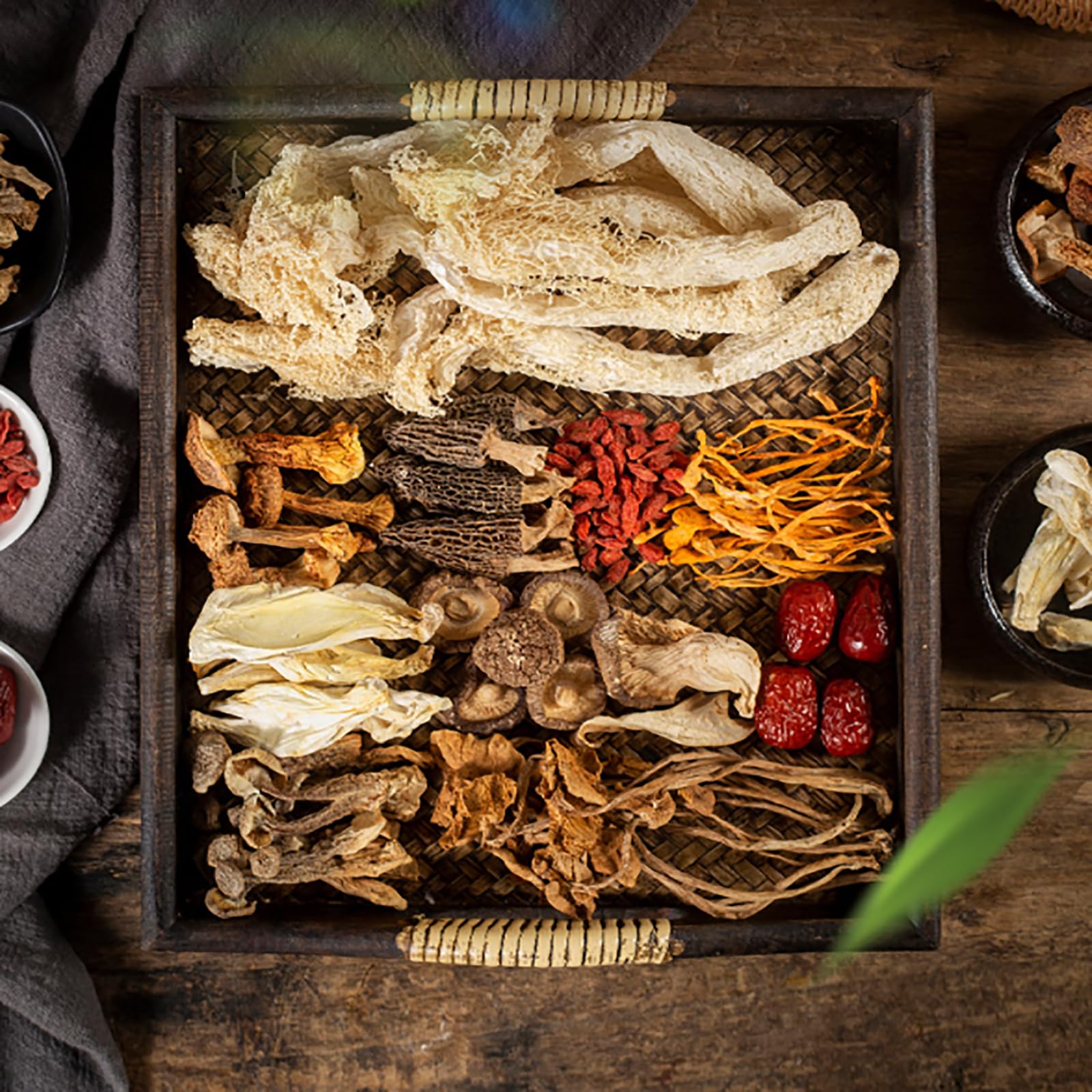 Premium 11-Type Mushroom Soup Mix - Dried Abalone & Nutritious Mushrooms, Yunnan Soup Ingredients, Qicaijungutang Mushroom Soup Packets (2 Bags) - Perfect for Healthy Cooking, Hot Pot & Asian Cuisine