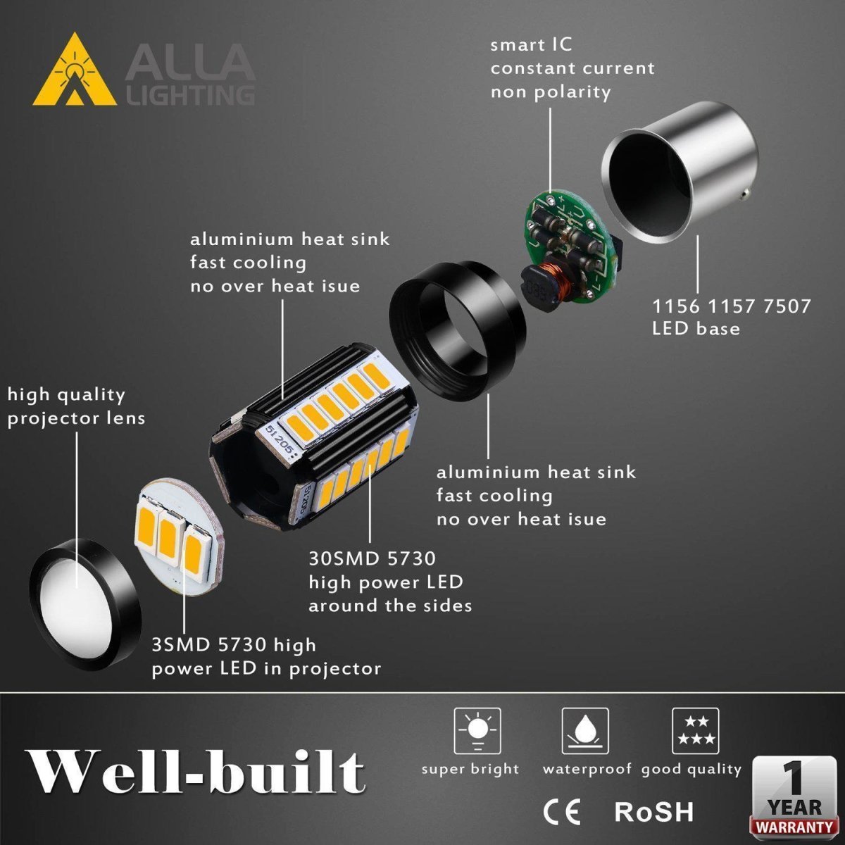 7507 PY21W 12496 LED Bulbs - Super Bright 12V Turn Signal Lights for Cars, Trucks, Motorcycles - Amber/White Options - Perfect for Daytime Visibility & Night Driving Safety