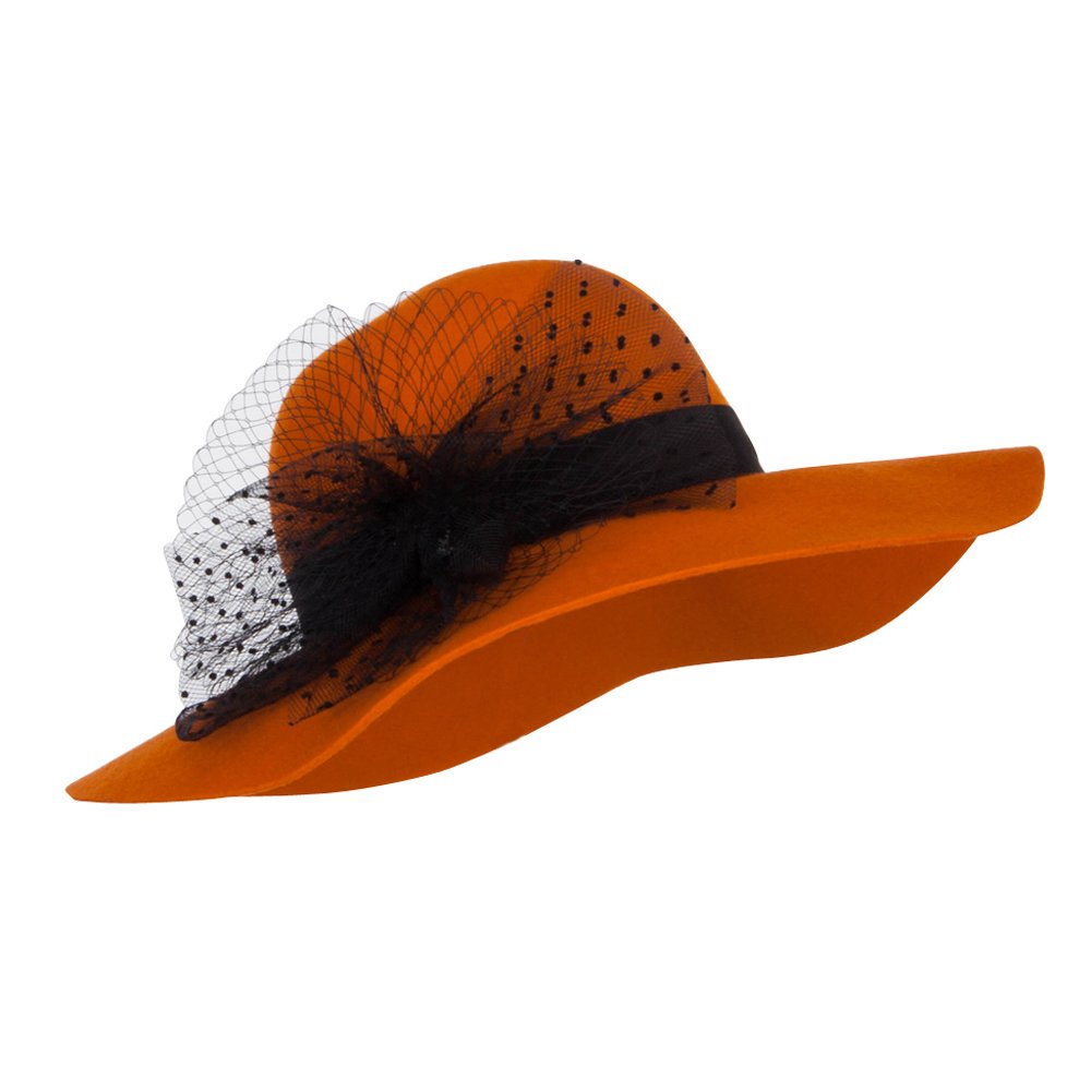 Stylish Net Wool Felt Hat for Women - Perfect for Parties & Winter Fashion