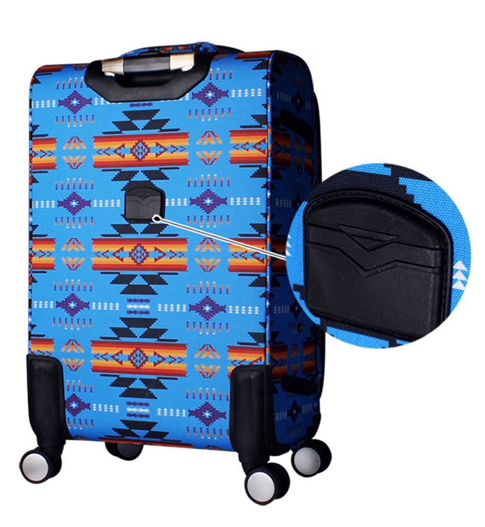 Southwest Design Navajo Print 3-Piece Luggage Set in Black – Perfect for Travel, Vacations & Airplane Carry-On