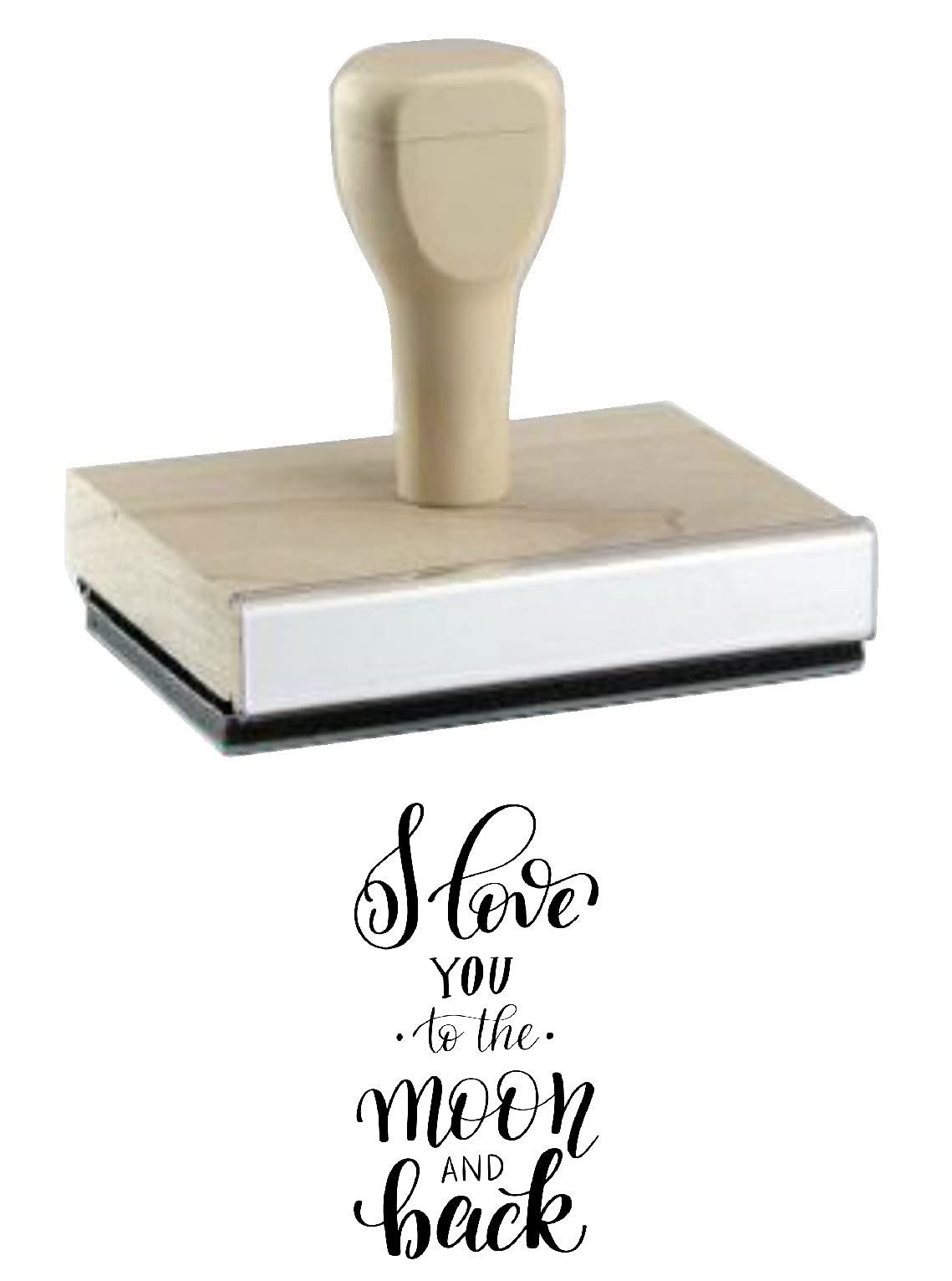 I Love You to The Moon and Back Rubber Stamp - 1