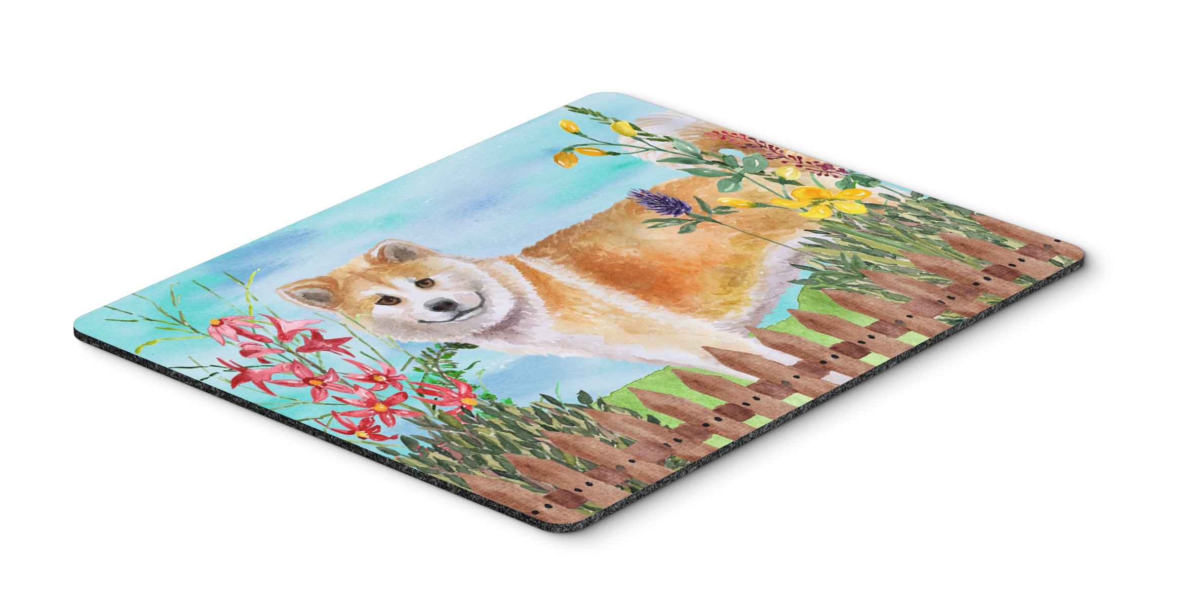 Shiba Inu Spring Mouse Pad & Hot Pad - Washable Large Mouse Mat for Home Office, Gaming, Computer & Laptop Use - Perfect Desk Accessory for Work & Play