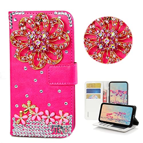 Hot Pink, Luxury Crystal Flowers Floral