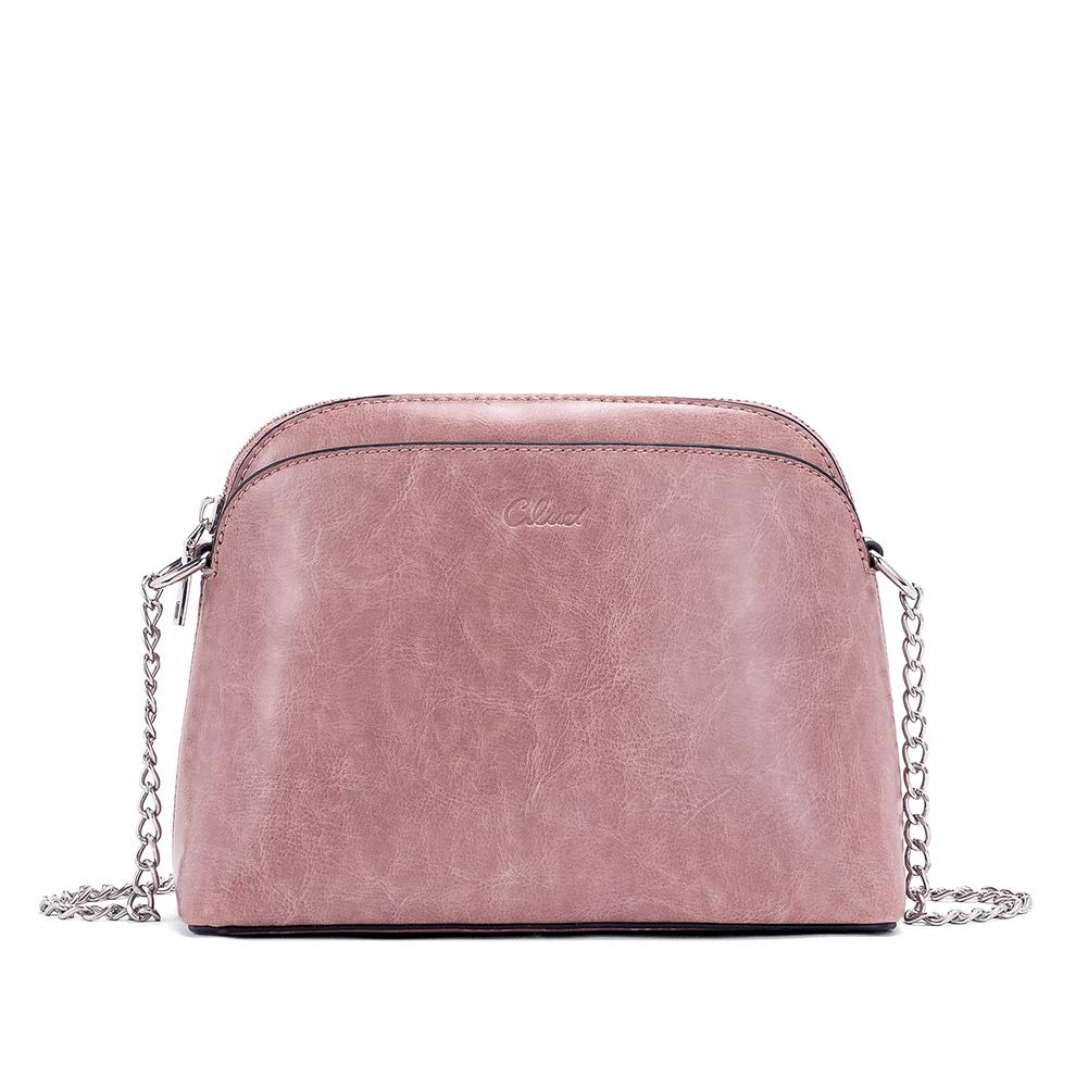 Stylish Women's Leather Crossbody Backpack Purse - Small Fashion Shoulder Bag for Travel, Vacation & Daily Use | Pink CLUCI Cellphone Bag