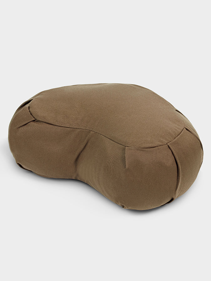 Organic Buckwheat Zafu Meditation Cushion - Crescent Shape Yoga Pillow for Meditation, Yoga & Zen Practice - Perfect for Home Studio, Yoga Class & Mindfulness Retreats