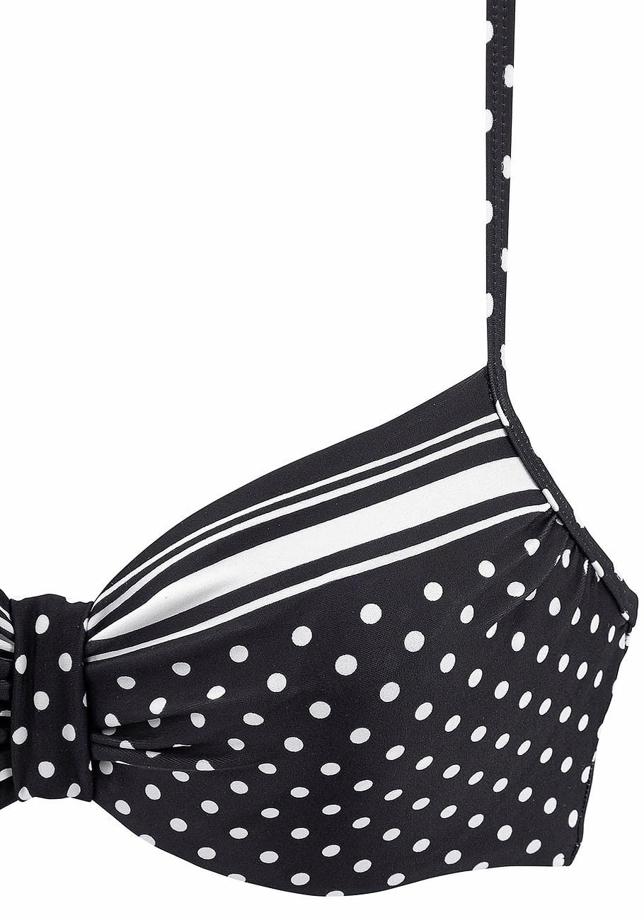 LASCANA Women's Dotted Underwire Bikini Top - Sexy Swimwear for Beach, Pool & Summer Vacations | Comfortable Push Up Bikini Bra for Swimming, Sunbathing & Water Sports