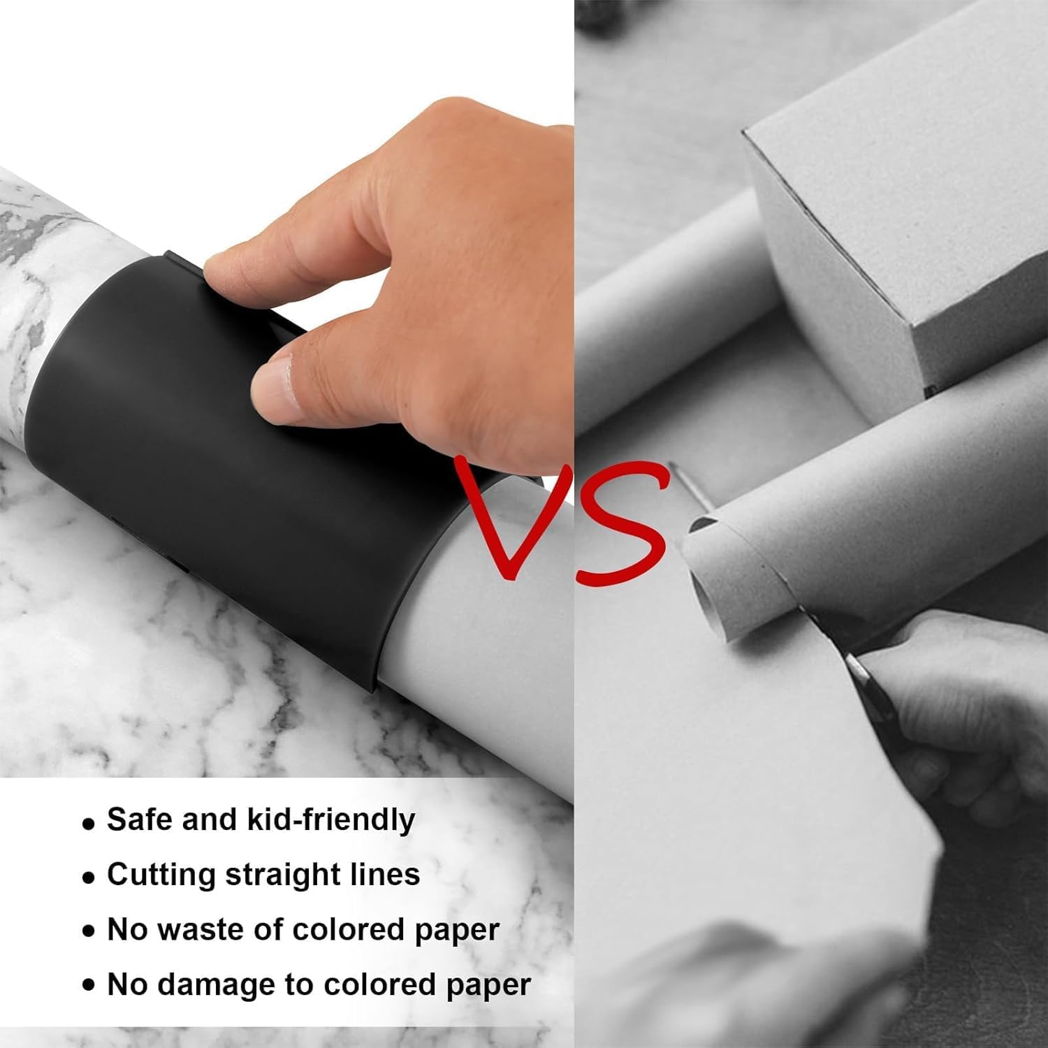 KECGBB 2-Pack Gift Wrapping Paper Cutter - Precision Paper Trimmer for Christmas, Birthday & Holiday Gifts - Green & Black Design - Perfect for Wrapping Paper Rolls, Scrapbooking & Craft Projects