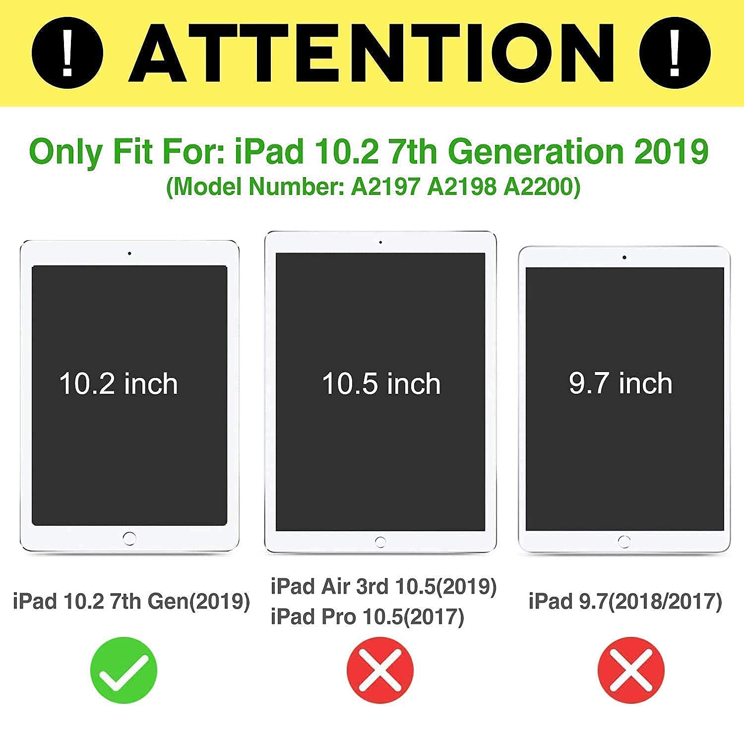 ProCase Privacy Screen Protector & Blue Kids Friendly Cover for iPad 10.2