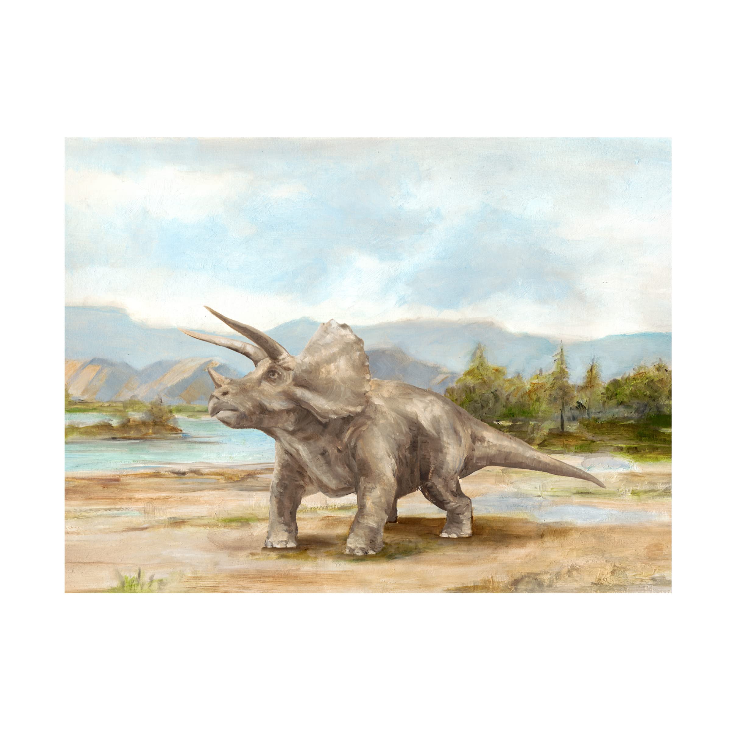 Trademark Fine Art 'Dinosaur Illustration II' Canvas Print by Ethan Harper - Perfect for Kids' Room Decor, Classroom Art & Dinosaur Theme Nursery