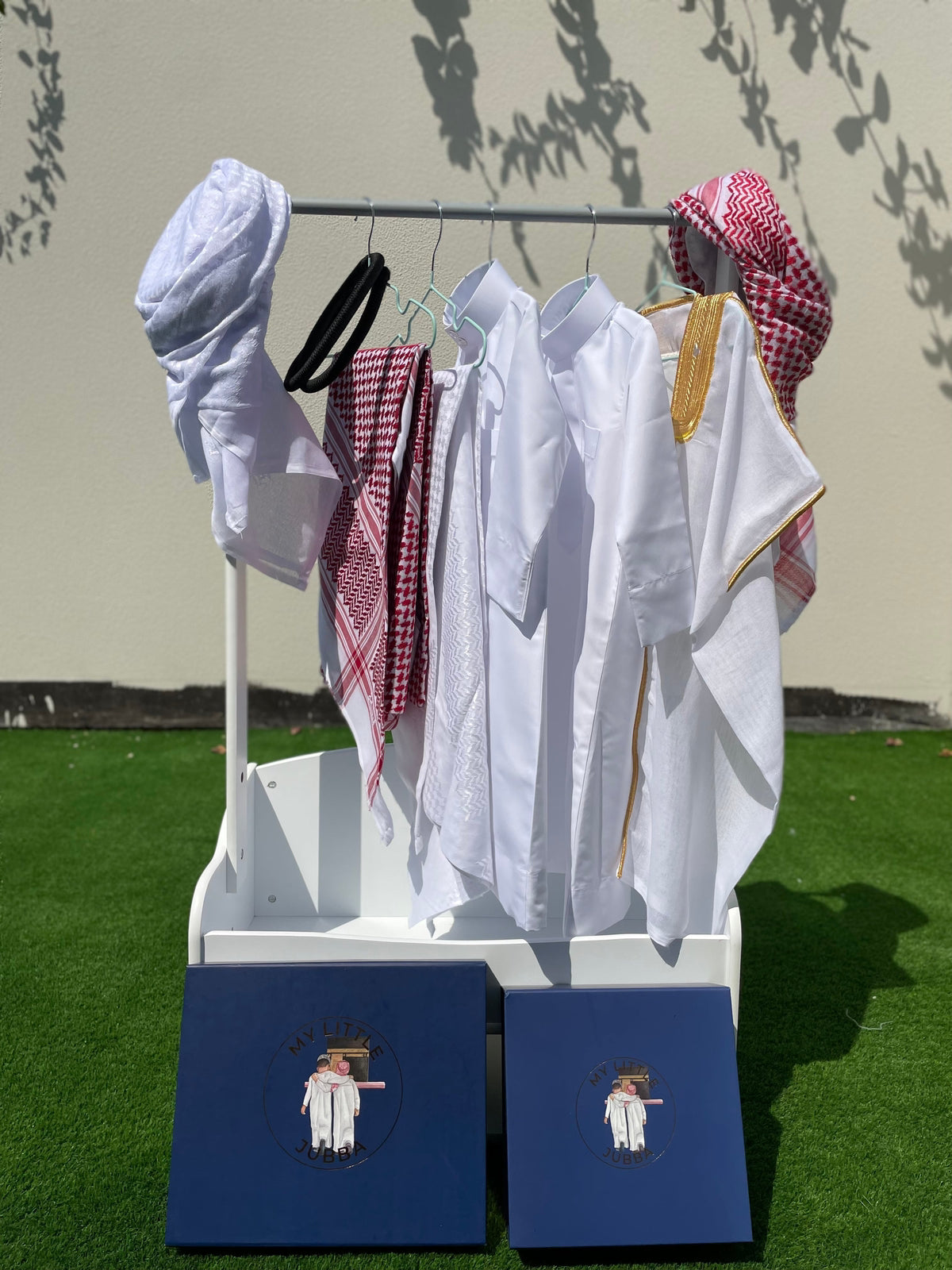 Premium Baby Boy Thobe Gift Set - White Bisht for 0-12 Months | 8-Piece Outfit for Newborns, Eid, Baptism & Special Occasions | Perfect for Photoshoots, Family Gatherings & Celebrations