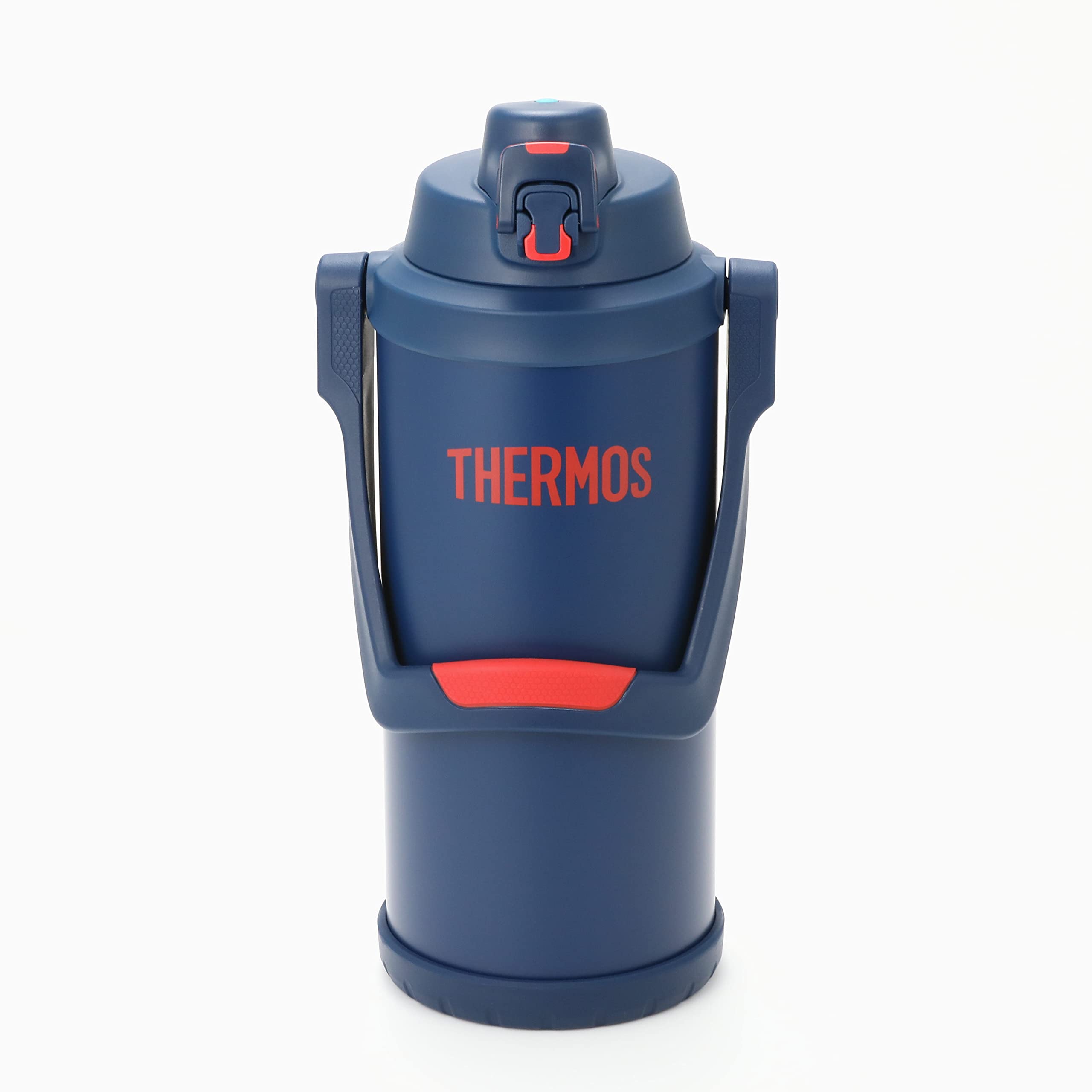 Thermos FFV-3001 NV-R Vacuum Insulated Stainless Steel Water Bottle - 0.8 Gallon (3.0L) Leakproof Sports Jug for Gym, Hiking & Outdoor Activities - Navy Red Color