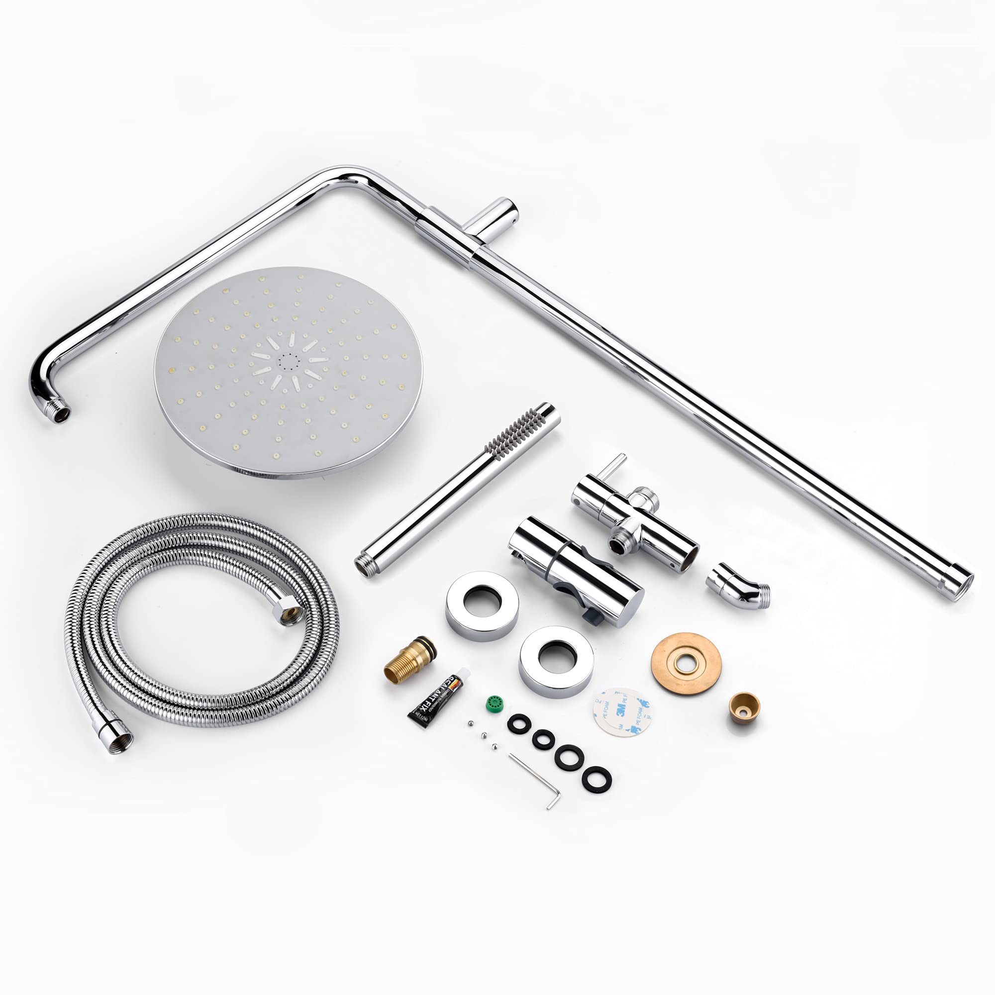 Premium 9 Inch Rain Shower Head System 2.5GPM - Chrome Finish Retrofit Showerhead for Luxurious Bathroom Upgrade | Perfect for Master Bath, Spa-Like Shower Experience & Water Conservation