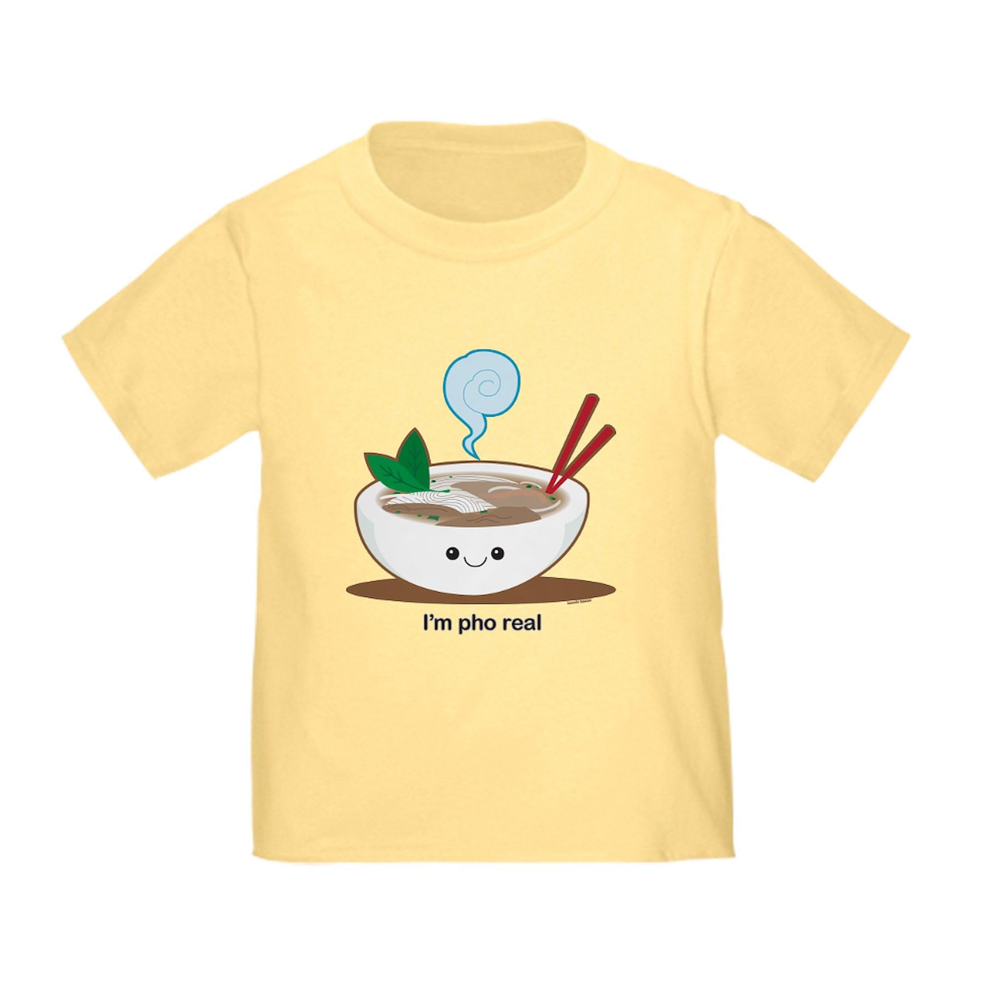 Pho Real! Cute Toddler Graphic Tee - 100% Cotton Soft Baby Shirt for Boys & Girls | Perfect for Family Outings, Playdates & Vietnamese Food Lovers