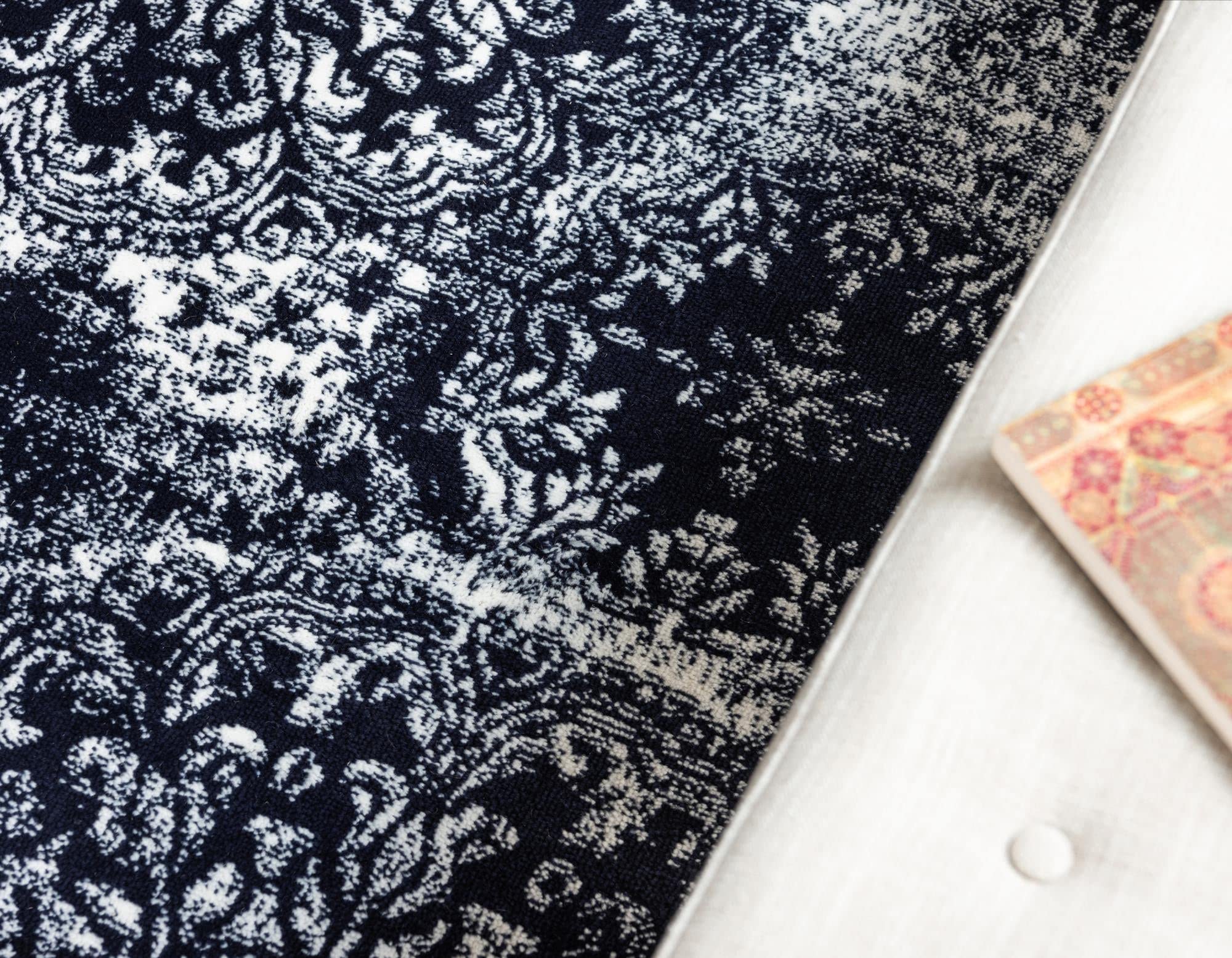 Premium 6' x 9' Navy Blue Area Rug - Soft Medium Pile Living Room Carpet for Home Decor | Durable & Stylish Floor Covering for Bedrooms, Dining Rooms and Open Spaces | Monte Carlo Collection by Rugs.com