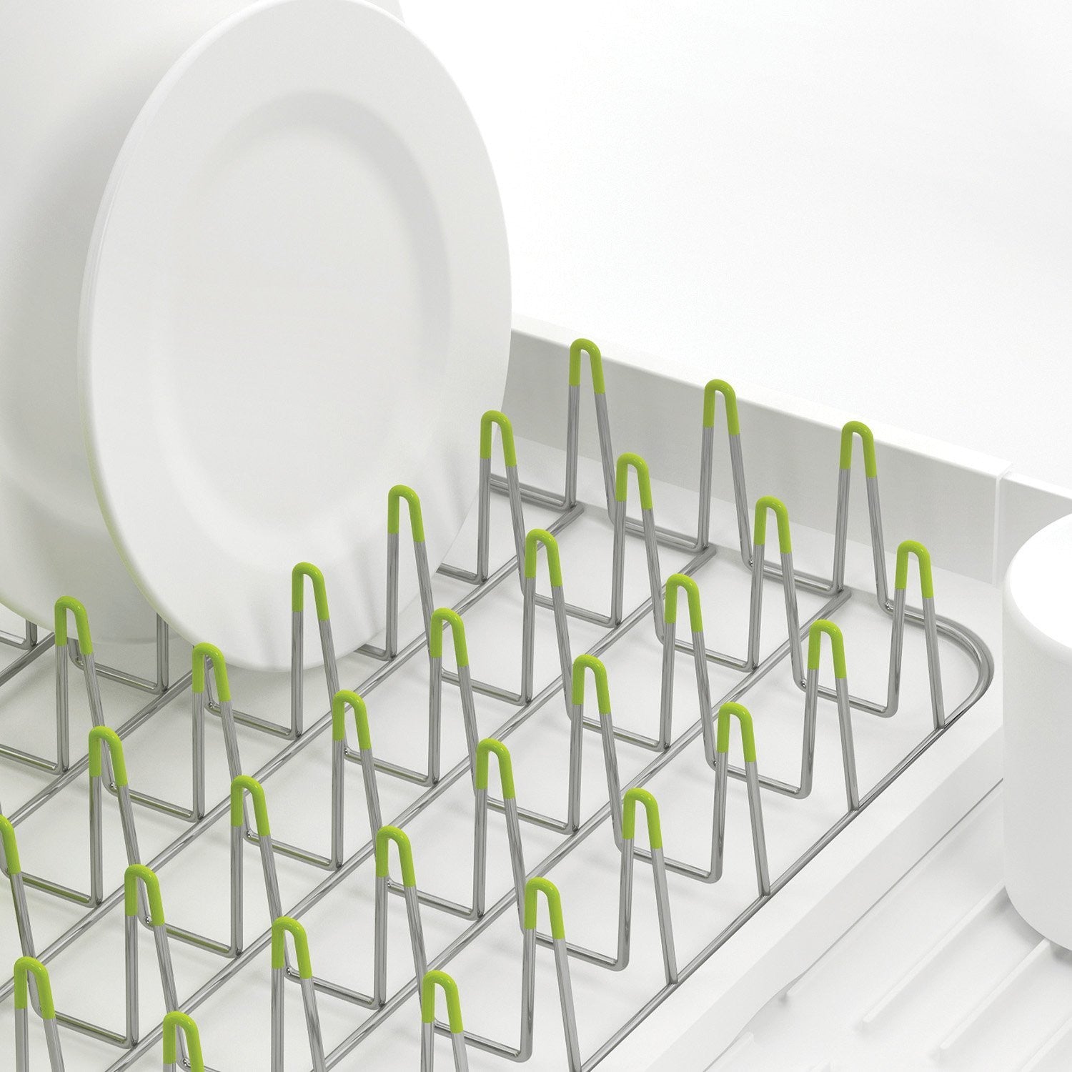 Stainless Steel Extendable Dish Rack - Adjustable Kitchen Counter Drying Rack for Plates, Bowls & Utensils - Space Saving Solution for Small Kitchens & Apartments - Perfect for Dishwashing, Drying & Organizing