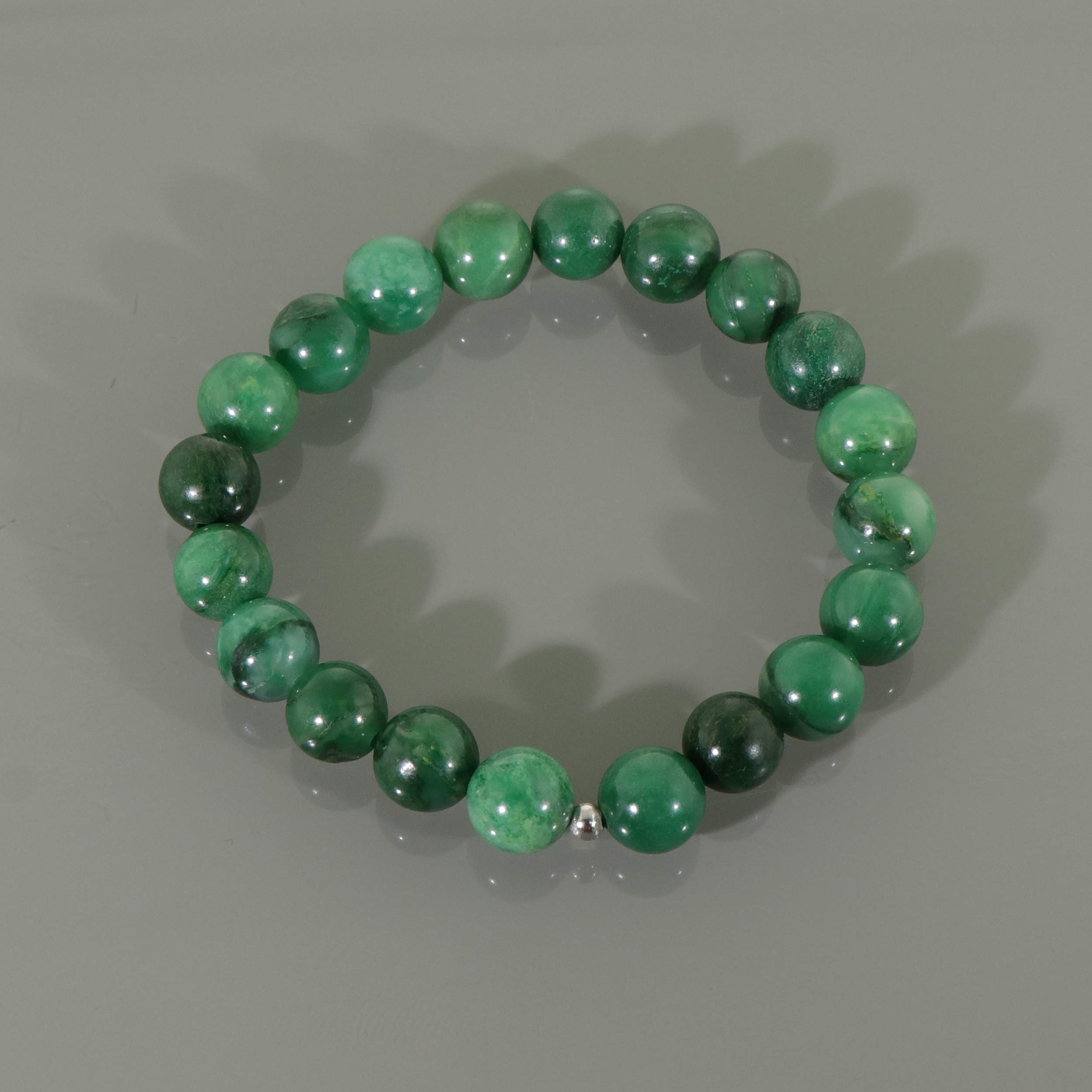 Authentic African Jade Beads Stretch Bracelet - Genuine Jade Gemstone Beaded Jewelry for Women - Perfect for Yoga, Meditation & Spiritual Healing