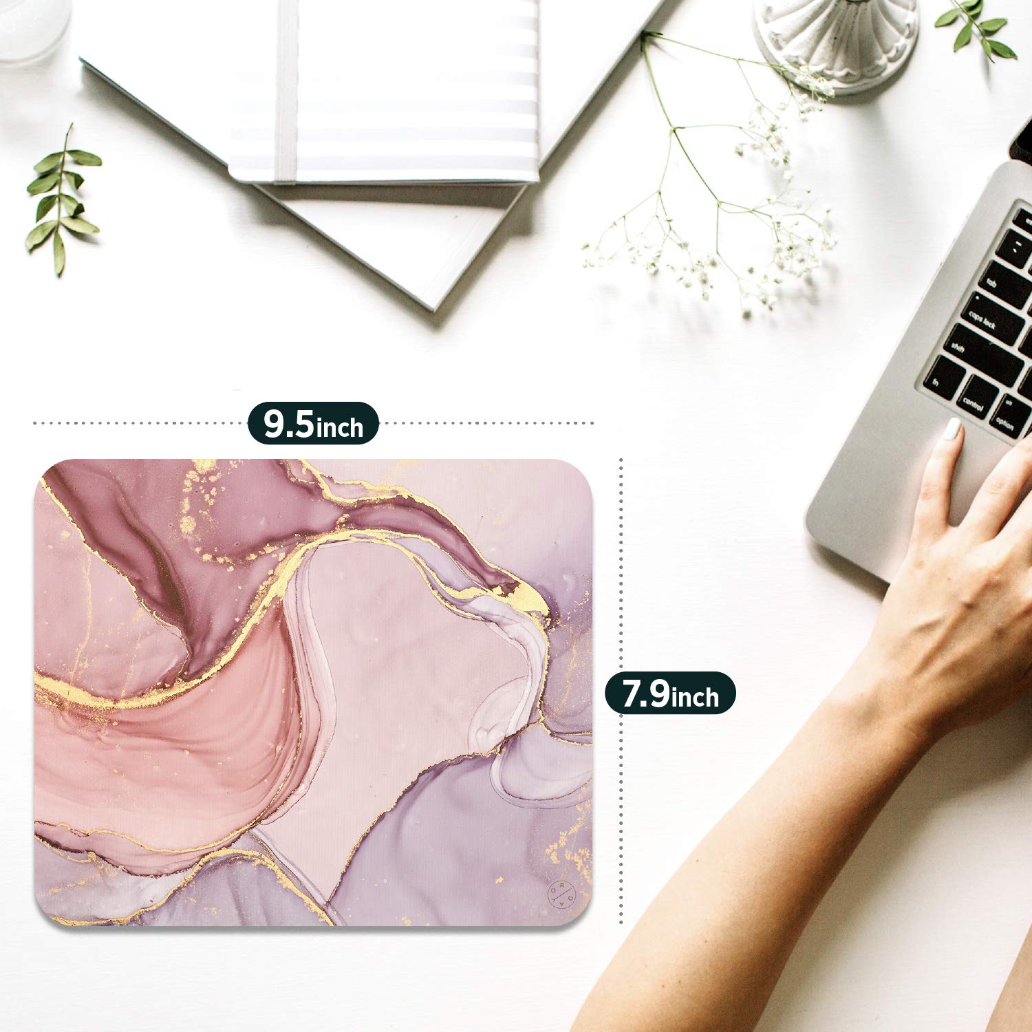 Oriday Gaming Mouse Pad with Inspirational Quotes - Non-Slip Large Extended Mouse Mat for PC, Laptop, Office & Home Workstation - Motivational Work Desk Accessory (Pink and Purple) - Perfect for Gamers, Programmers & Remote Workers