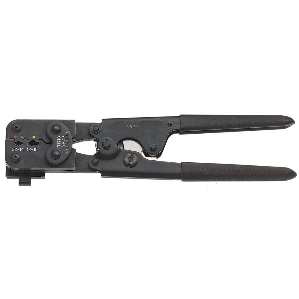 Klein Tools T1710 Compound Action Ratcheting Crimper for Insulated Terminals - Professional Wire Crimping Tool for Electrical Work, DIY Projects & Home Repairs