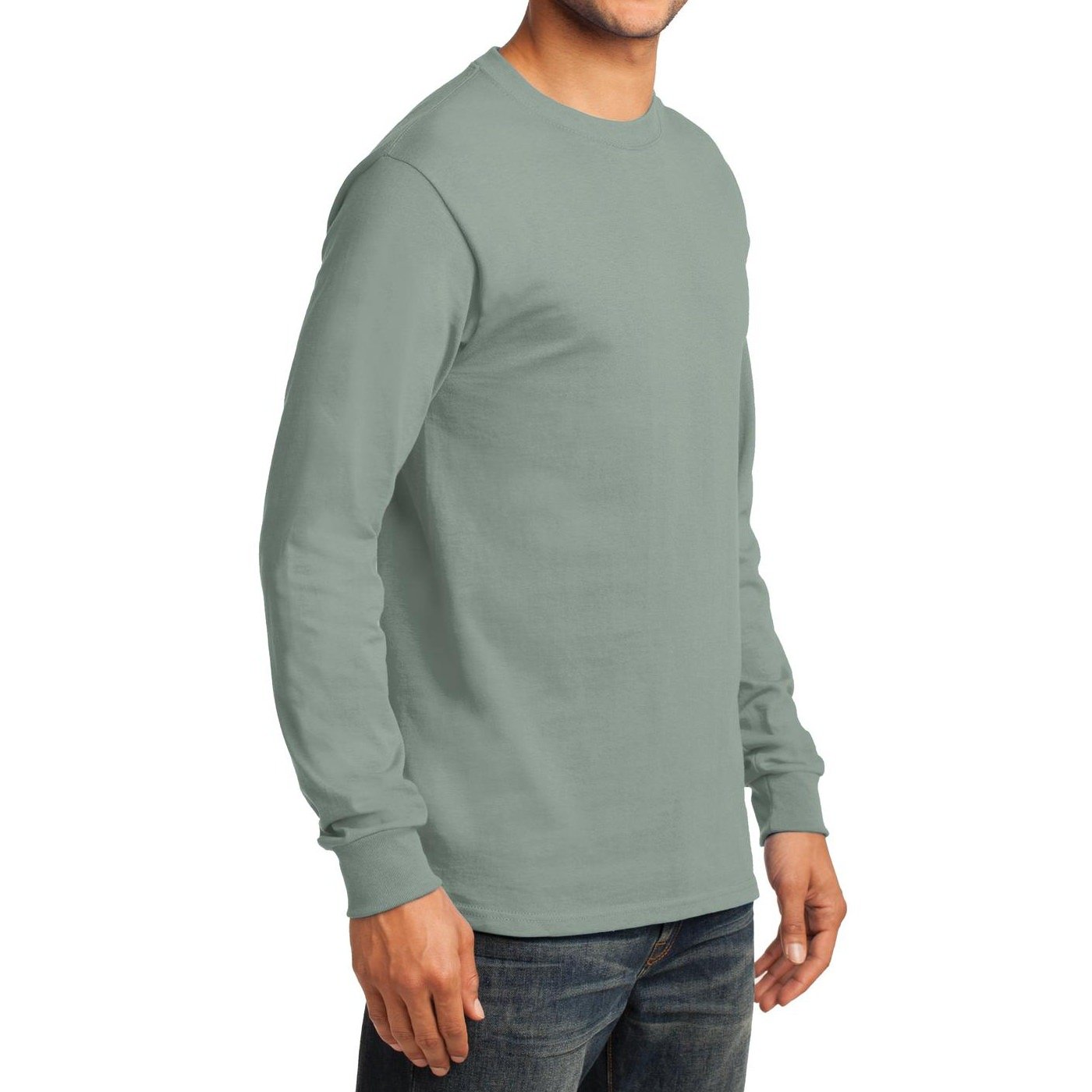 Premium Men's Long Sleeve Essential T-Shirt - Soft Cotton Crewneck Basic Tee for Casual Wear, Layering & Everyday Comfort