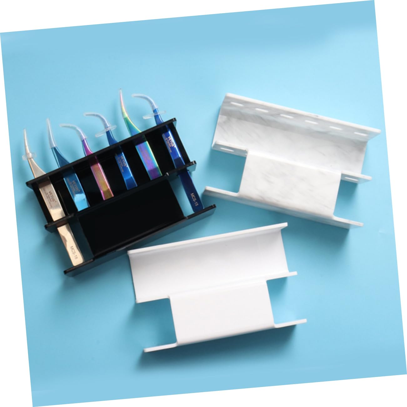 Professional 6-Hole Eyelash Tweezer Rack Holder - Durable Lash Extension Tweezers Stand for Salon & Home Storage | Perfect for Eyelash Extension Display, Organization & Beauty Tool Storage