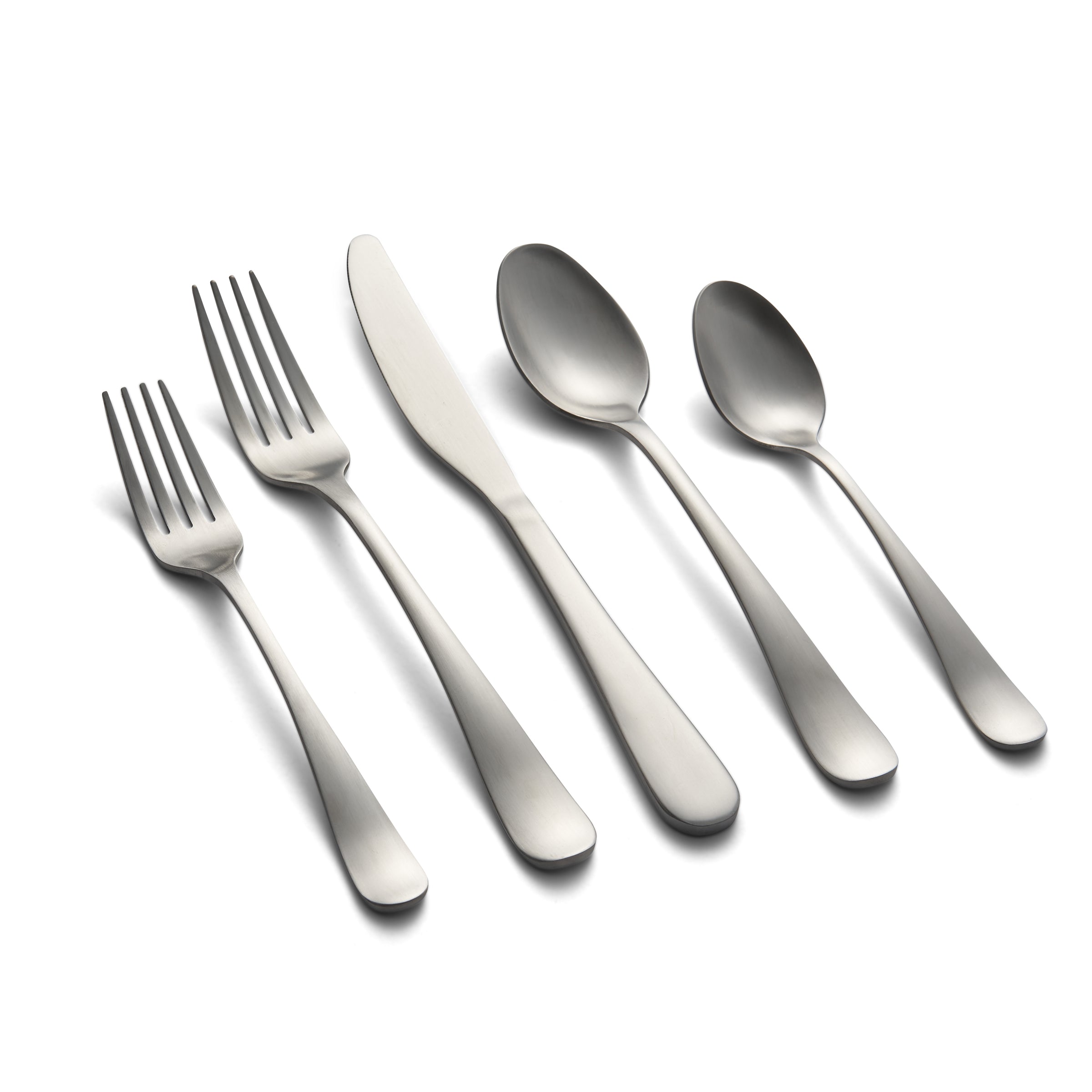 Rhiannon Satin 20-Piece Flatware Set - Stainless Steel Silverware Set for 4 People - Elegant Dining Utensils for Dinner Parties, Weddings & Everyday Use