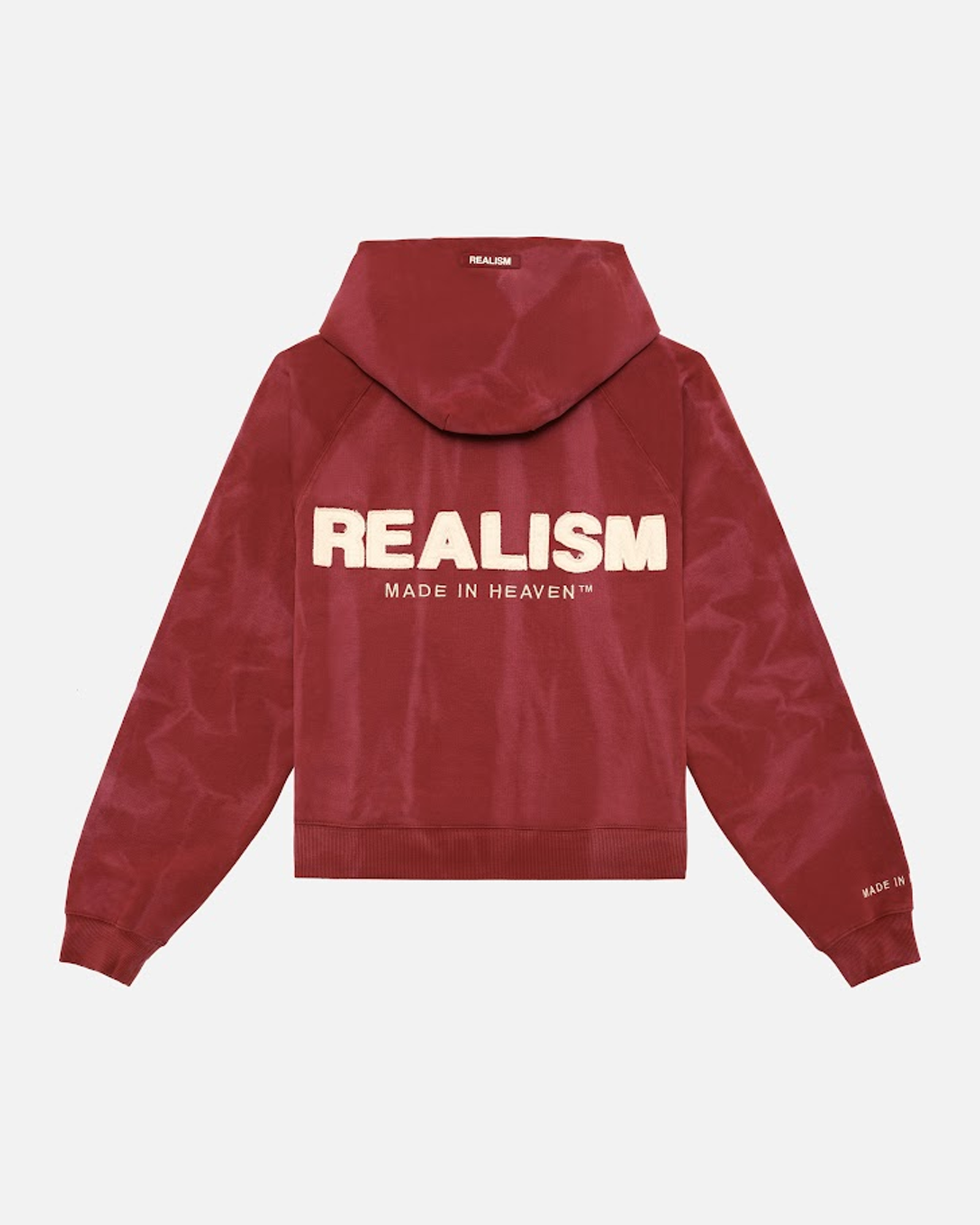 SSS Realism Legacy Hoodie - Washed Carmine Red Pullover for Men & Women | Cozy Fleece Streetwear for Casual Outfits & Winter Layering