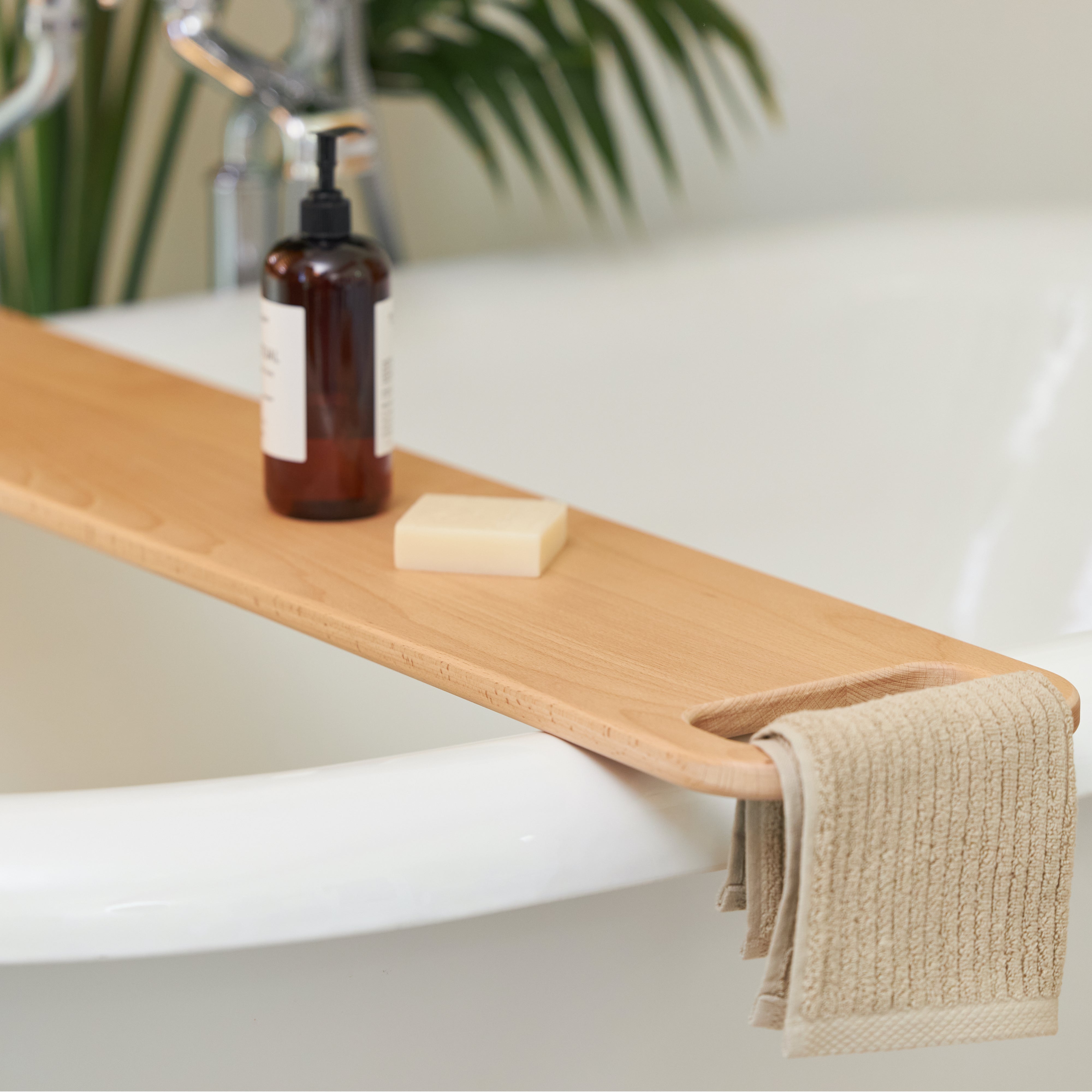 Premium Bamboo Bathtub Tray with Book Holder & Wine Glass Slot - Perfect for Relaxing Baths, Reading, and Spa Nights at Home