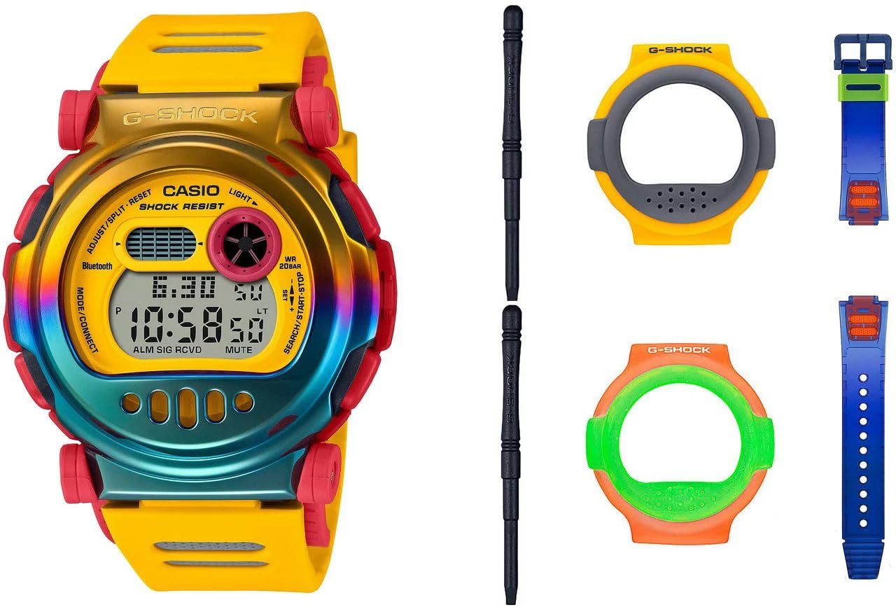 Casio G-Shock Digital Quartz Watch for Men - Black Plastic Strap (Model G-B001MVE-9ER) | Shock Resistant, Waterproof, LED Backlight | Perfect for Outdoor Sports, Hiking & Daily Wear