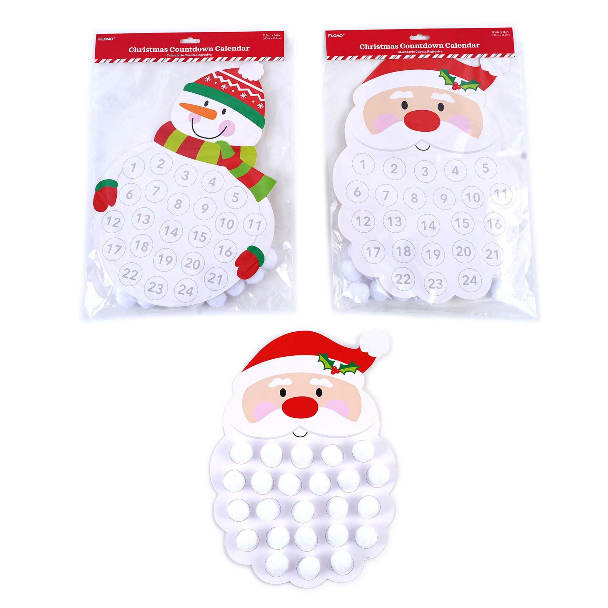 Christmas Character Pom Pom Advent Calendar - 11.5