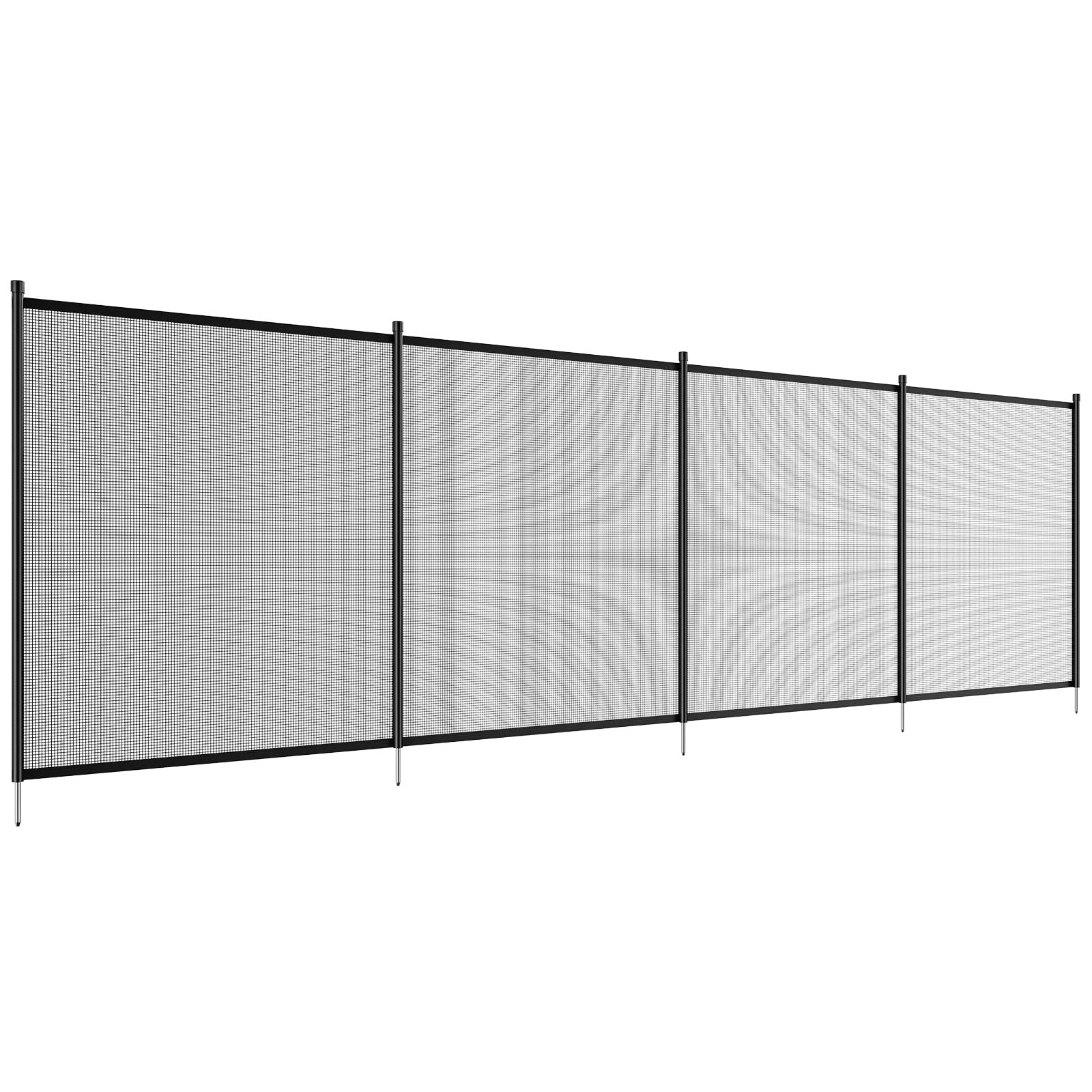 VEVOR 4x72 FT Removable Safety Pool Fence for Inground Pools - Heavy Duty 340g Teslin PVC Mesh, Easy DIY Installation, Child & Pet Protection - Perfect for Backyard, Residential, and Commercial Swimming Pool Safety