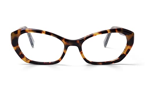 Tortoise Front With Teal Crystal Temples