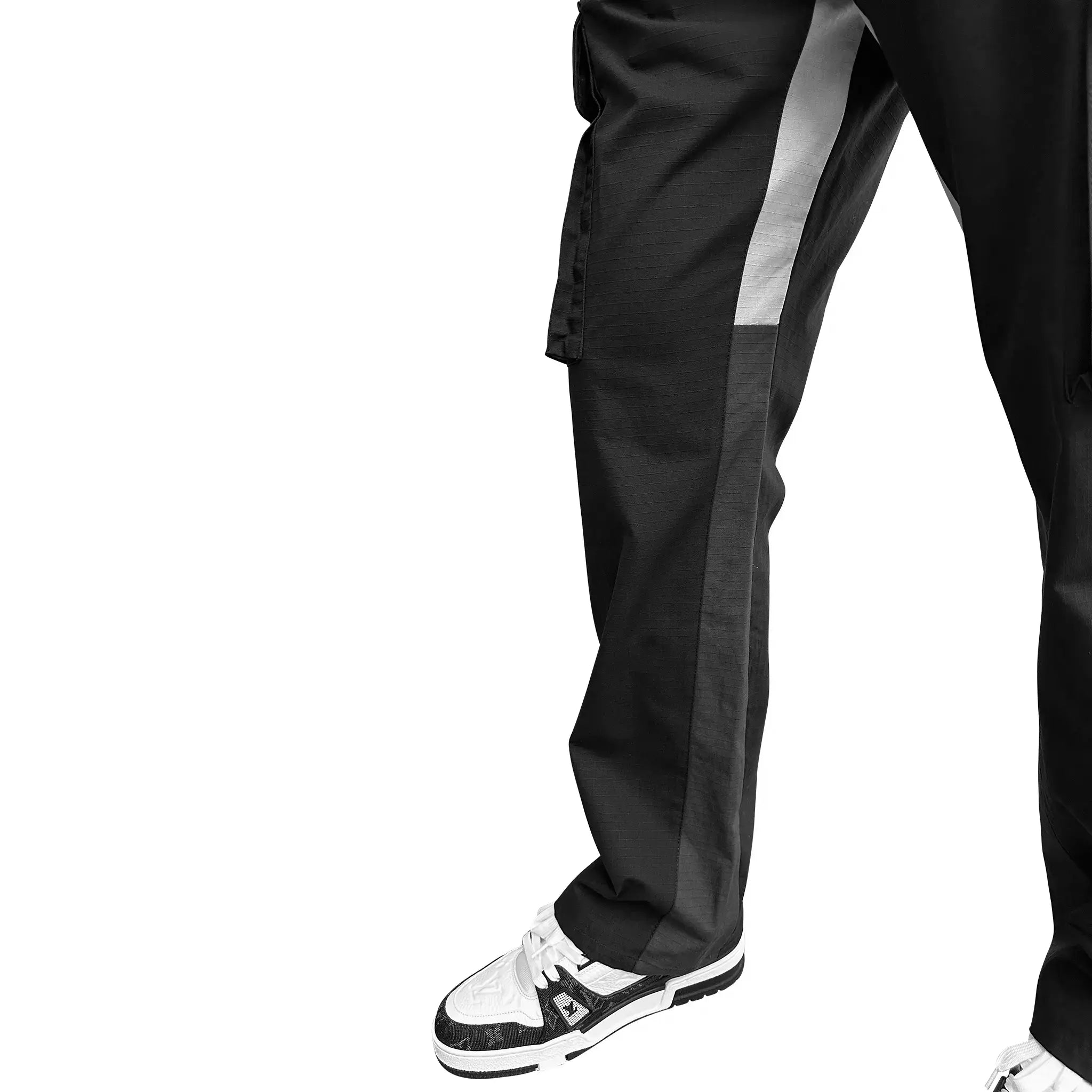 SIARR Flared Black Cargo Pants for Women - High Waist Military Style Joggers with Pockets | Perfect for Streetwear, Workout & Casual Outfits