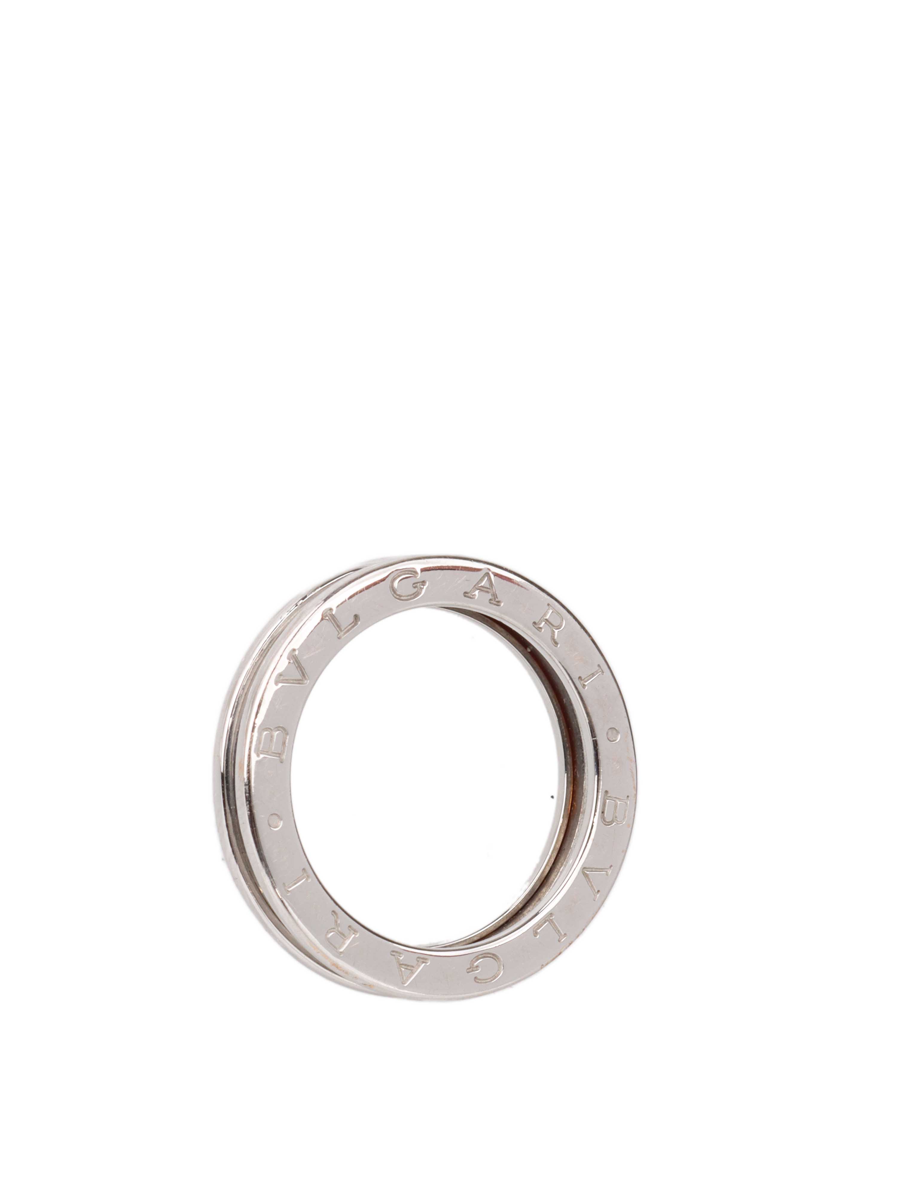 Bvlgari B Zero1 One Band Ring in 18k White Gold - Luxury Jewelry for Women, Elegant Wedding & Engagement Ring, Perfect Gift for Anniversaries & Special Occasions