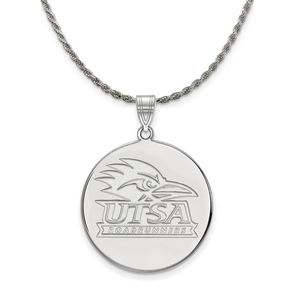 Texas UTSA XL Pendant Necklace for Men & Women - Silver & Black Bow