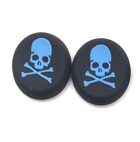 2PCS Silicone Cat Skull Thumb Grip Caps - Gamepad Joystick Cover for PS3, PS4 Slim/Pro, Xbox One/360 Controllers - Non-Slip Grip & Protection - Perfect for Gaming, Cosplay & Halloween Decor (Skull Design - 10PCS)