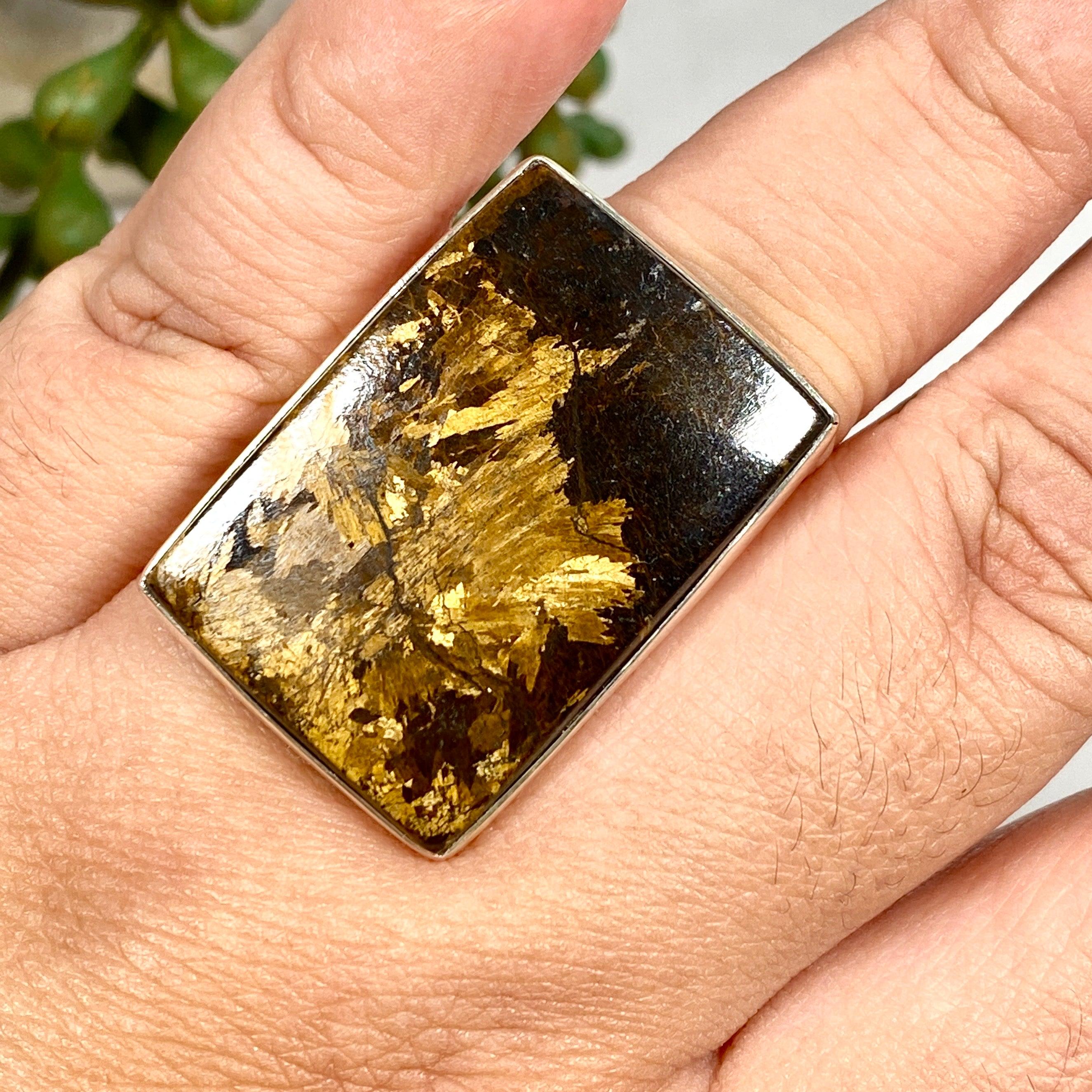 Bronzite Rectangular Ring Size 11 - KRGJ2461 | Elegant Gemstone Jewelry for Women, Perfect for Everyday Wear & Special Occasions