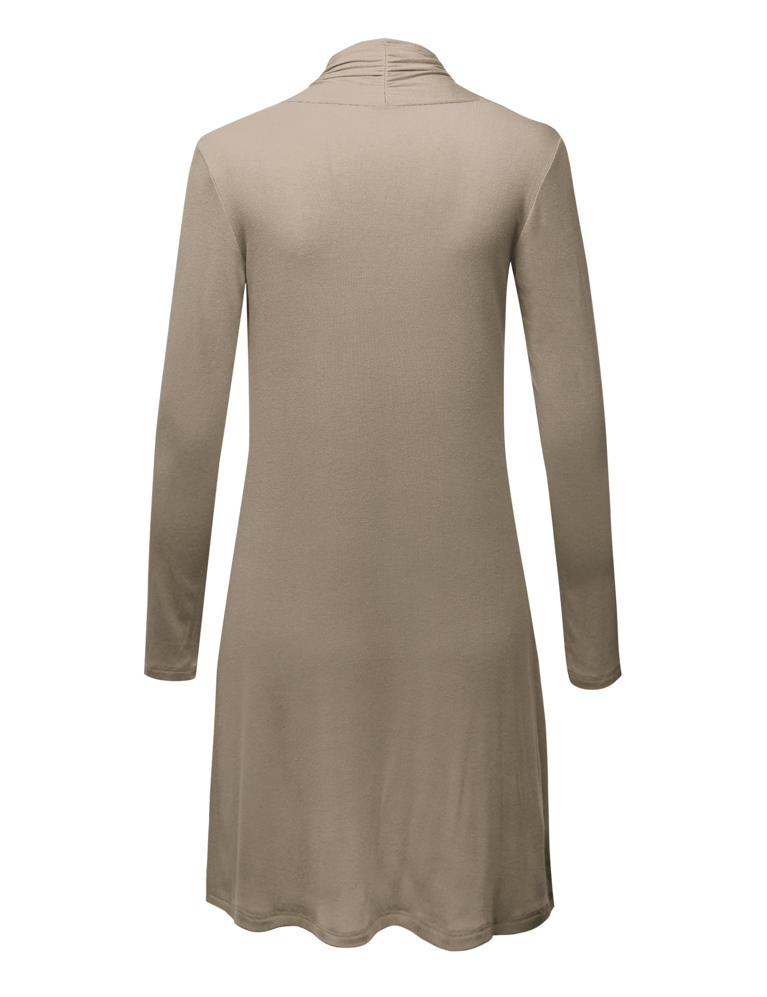 Women's Solid Long Sleeve Open Front Cardigan Sweater - Lightweight Duster Coat for Fall & Winter - Perfect for Office, Casual Outfits and Layering