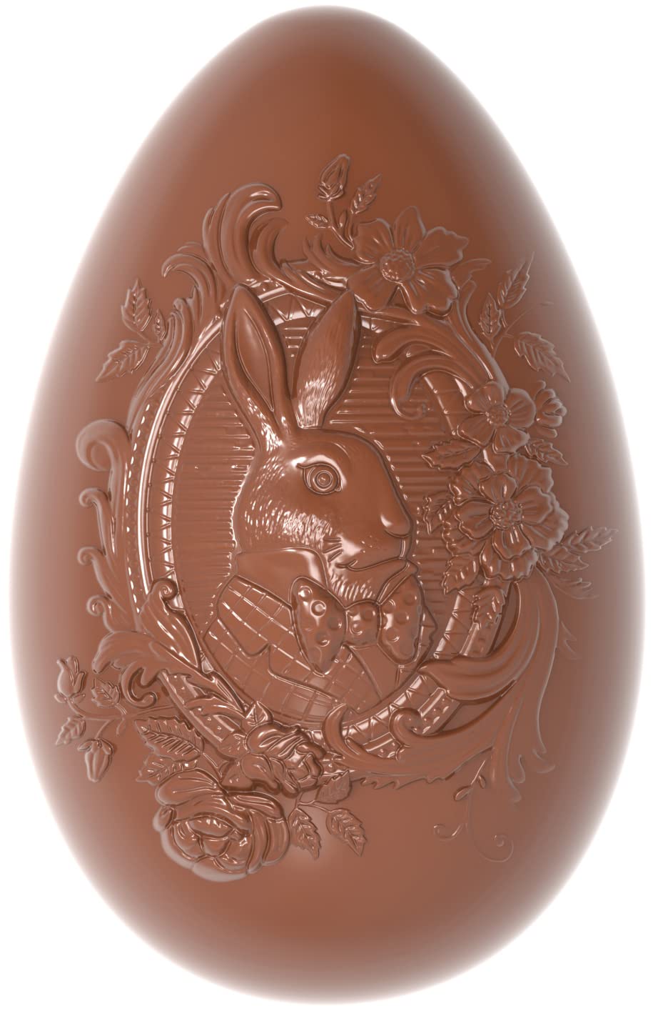 Premium Polycarbonate Easter Egg Candy Mold - Sir Edward the Bunny Design (110x175x67mm) for DIY Chocolate & Candy Making - Perfect for Easter Treats, Party Favors & Holiday Baking Decorations