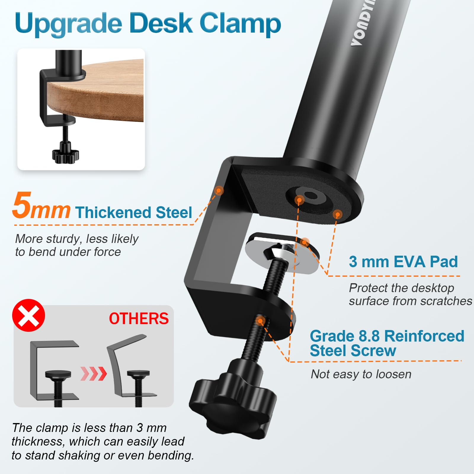 Premium Studio Monitor Stands Set of 2 - Adjustable Height 12