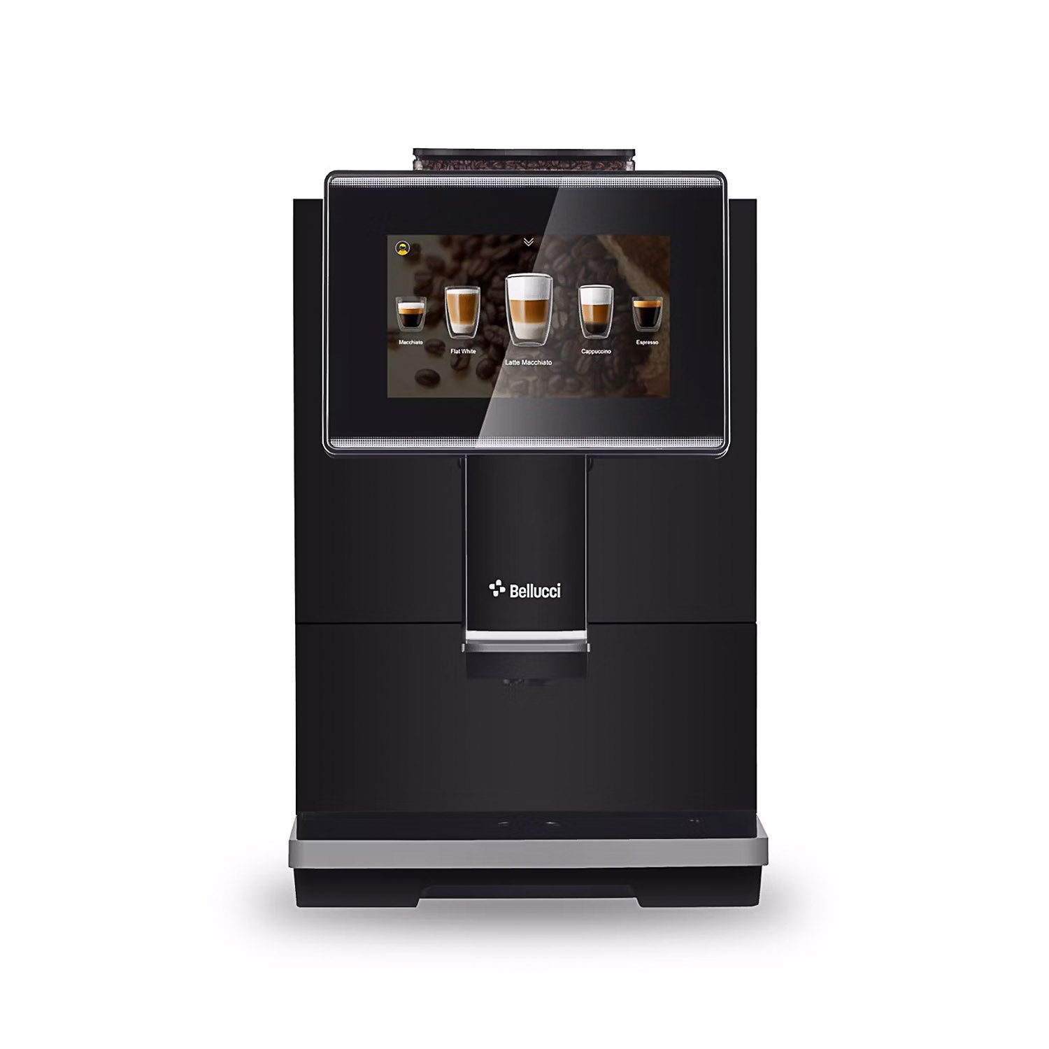 Bellucci Bistro Automatic Coffee Machine - 12 Cup Programmable Coffee Maker with Timer, Stainless Steel & Black Finish for Home, Office & Kitchen Use