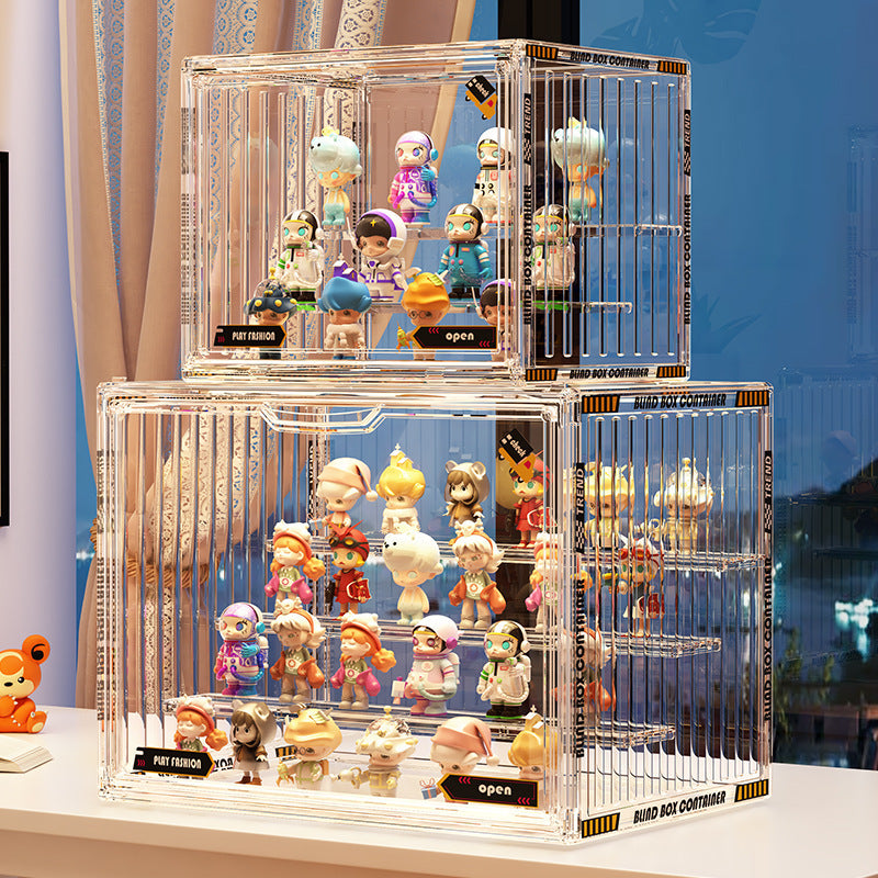 POP MART Display Case - Acrylic Collectible Figure Protector for Multistep Series | Perfect for Showcasing & Protecting Your Vinyl Toys Collection at Home or Office