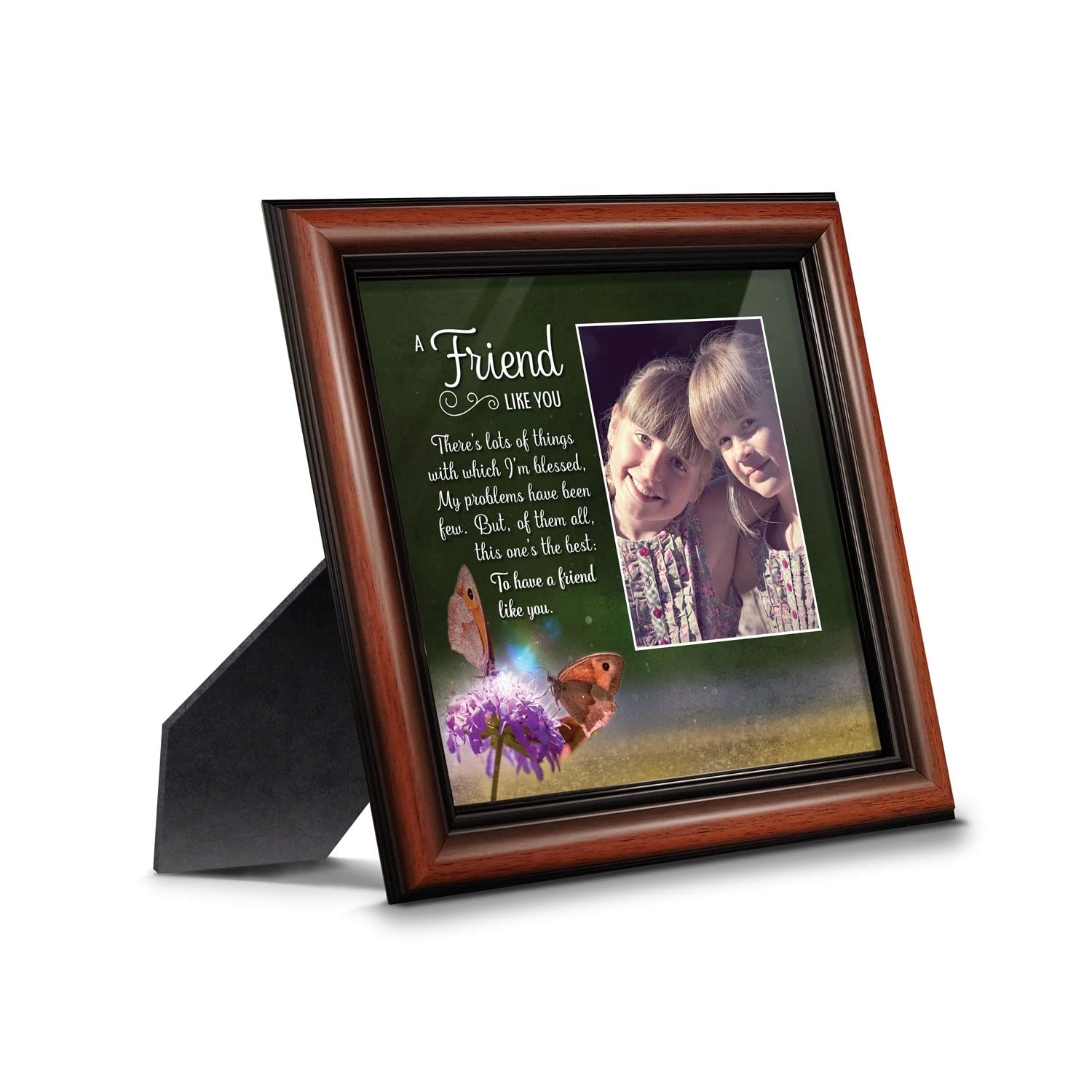 Crossroads Home Décor Best Friend Picture Frame - Perfect for Best Friend Birthday Gifts, Anniversaries, and Home Decor, 6315CH