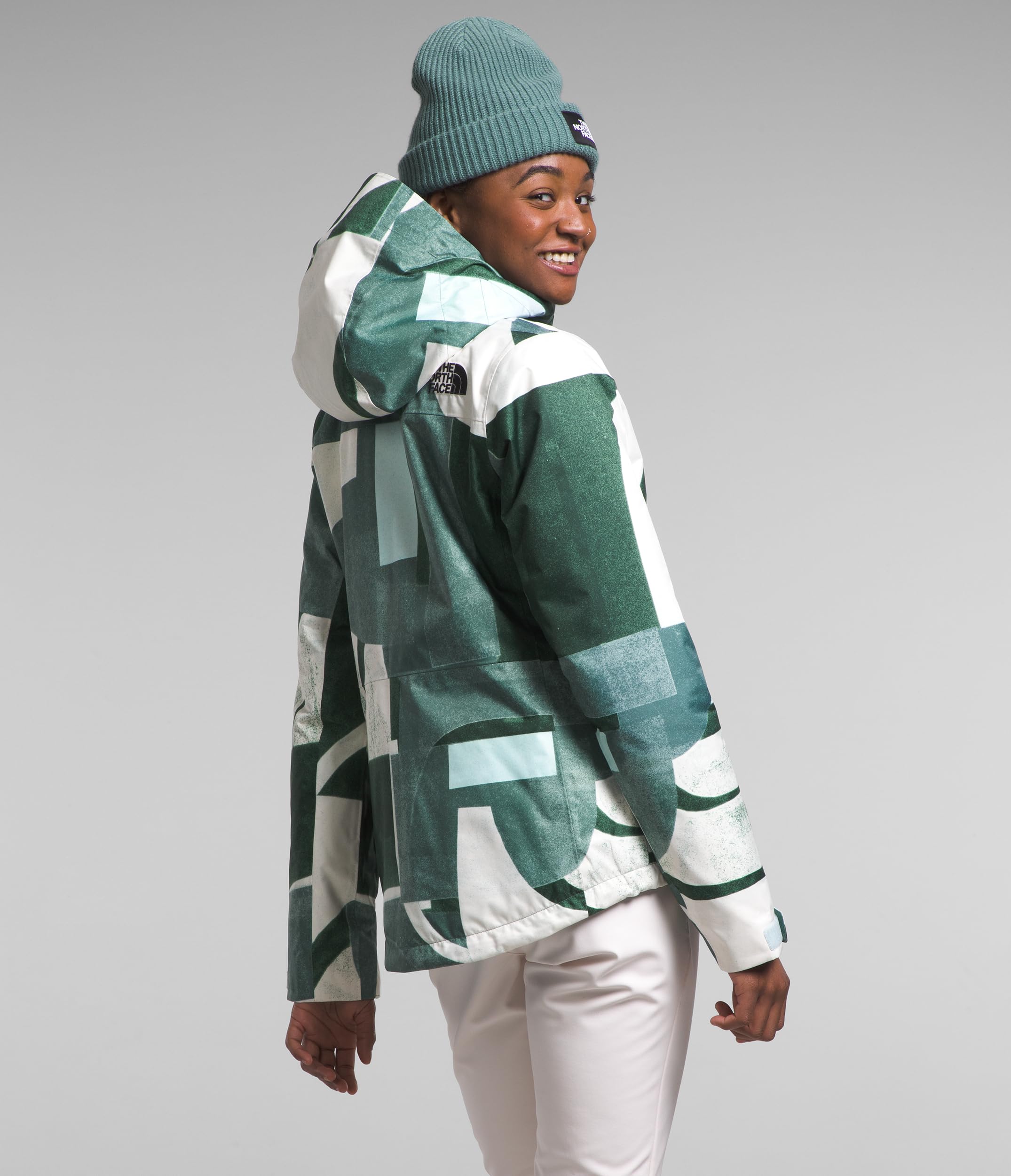 The North Face Women's Clementine Triclimate Jacket - Size S, Dark Sage/Paper Half Dome Print - Waterproof & Windproof 3-in-1 Parka for Hiking, Camping & Outdoor Adventures
