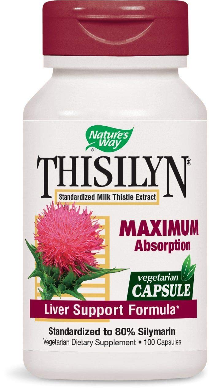 Nature's Way Standardized Milk Thistle Extract 100 Capsules - Liver Support Supplement for Detox & Digestive Health - Perfect for Daily Wellness & Post-Alcohol Recovery
