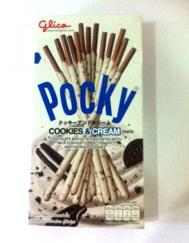 Glico Pocky Cookies & Cream Flavor Biscuit Sticks 45g (Pack of 2) - Perfect Snack for Office, School & Movie Nights