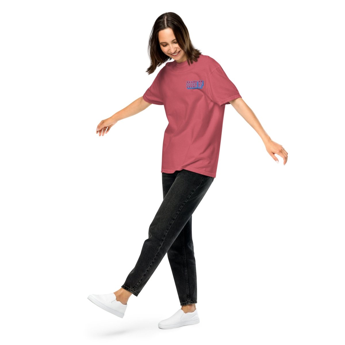 Sober AF Embroidered Unisex Classic T-Shirt - Comfortable Cotton Tee for Everyday Wear, Casual Outfits, and Street Style